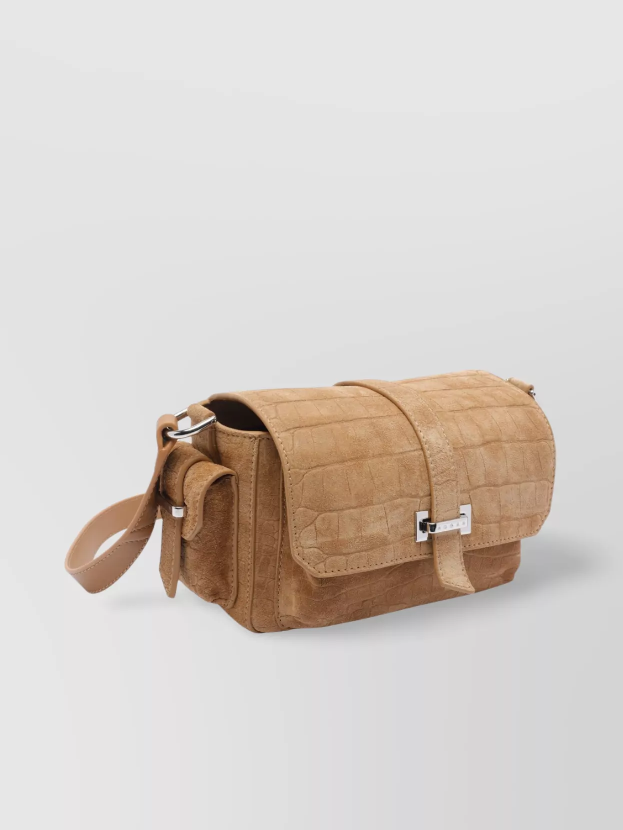 Hogan Small Flap Crocodile Shoulder Bag