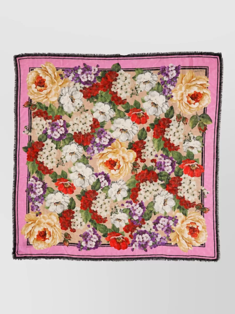 Dolce&Gabbana floral cashmere silk scarf