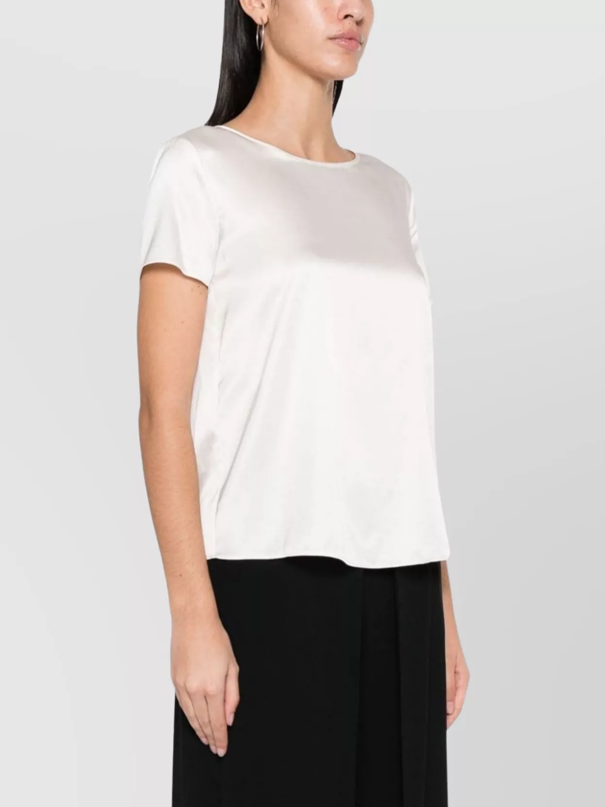 Emporio Armani Silk Top Adjustable Round-neck
