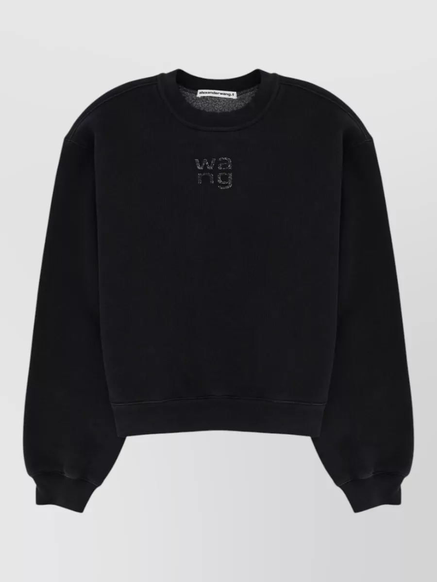 Alexander Wang crystal-embellished logo sweatshirt