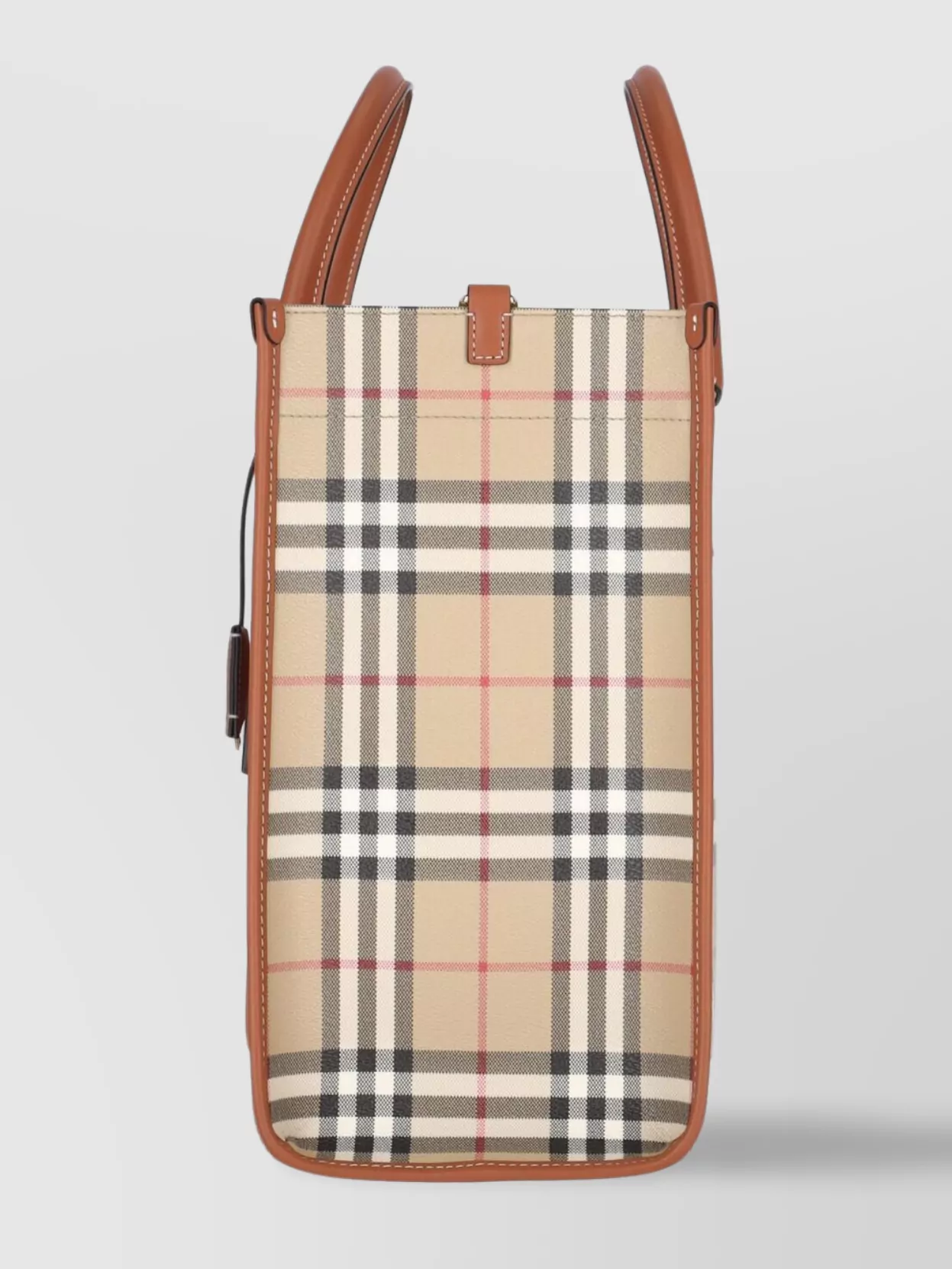 Burberry Check Pattern Shopper Tote Bag In Neutrals
