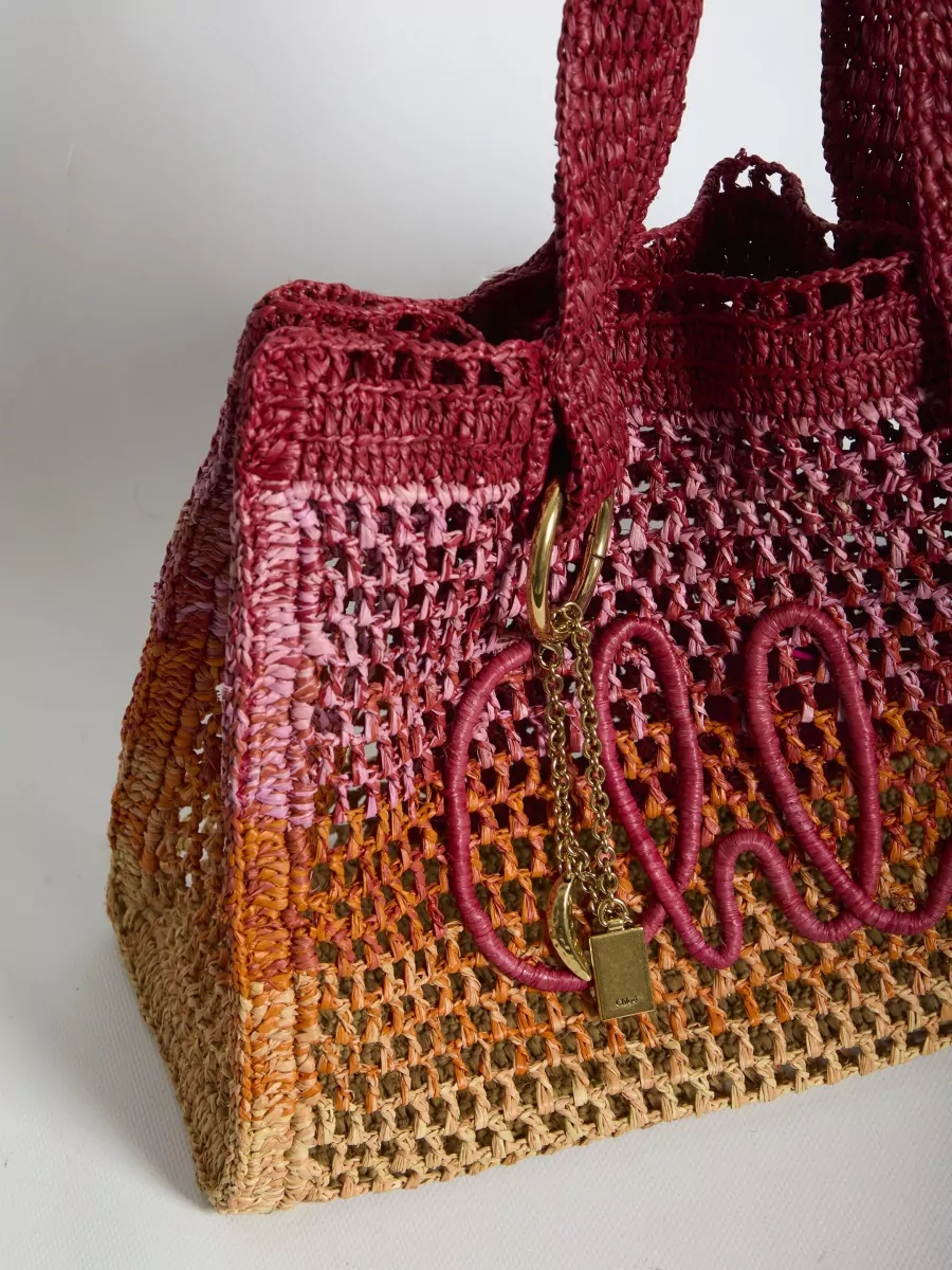 Chloé Woody Raffia Tote Bag