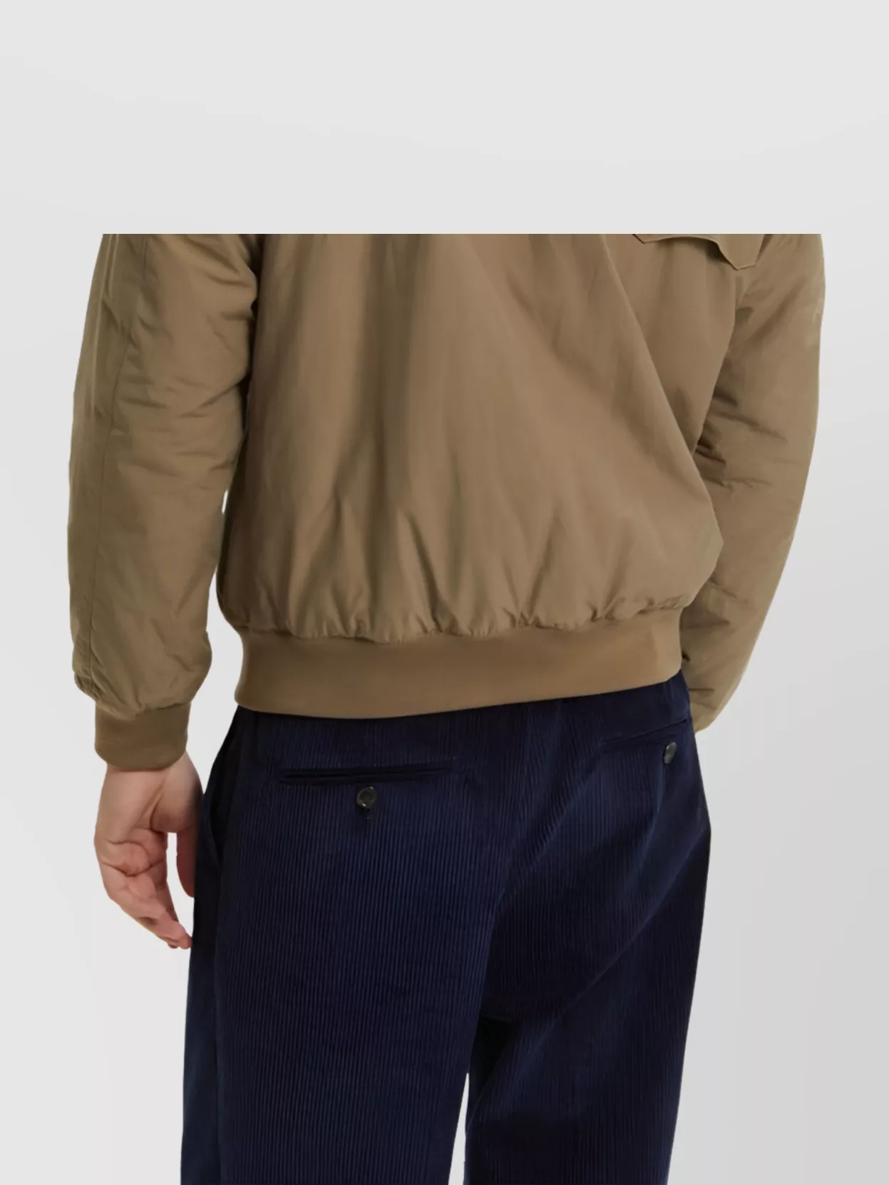 Baracuta Thermal Padded Jacket Ribbed Cuffs In Brown
