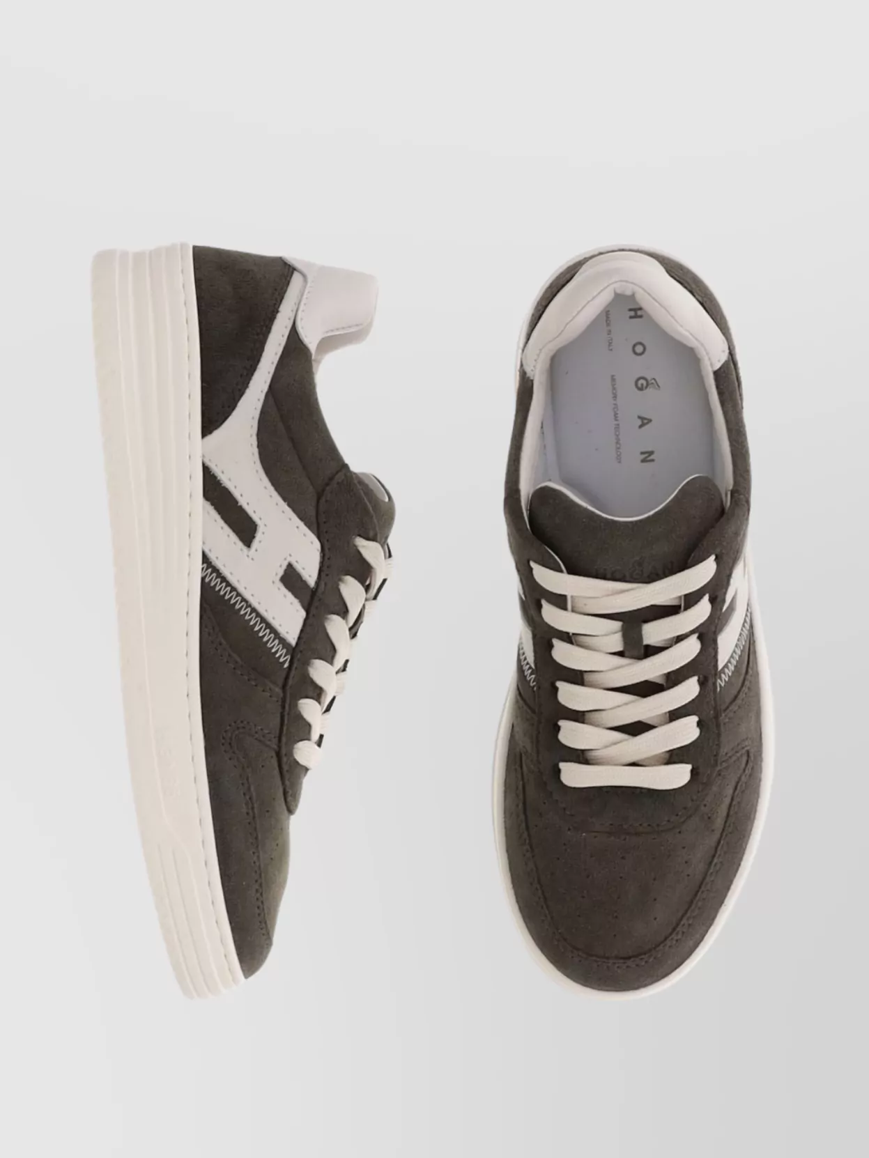 Hogan Lace-up Suede Sneakers With Memory Foam Insole