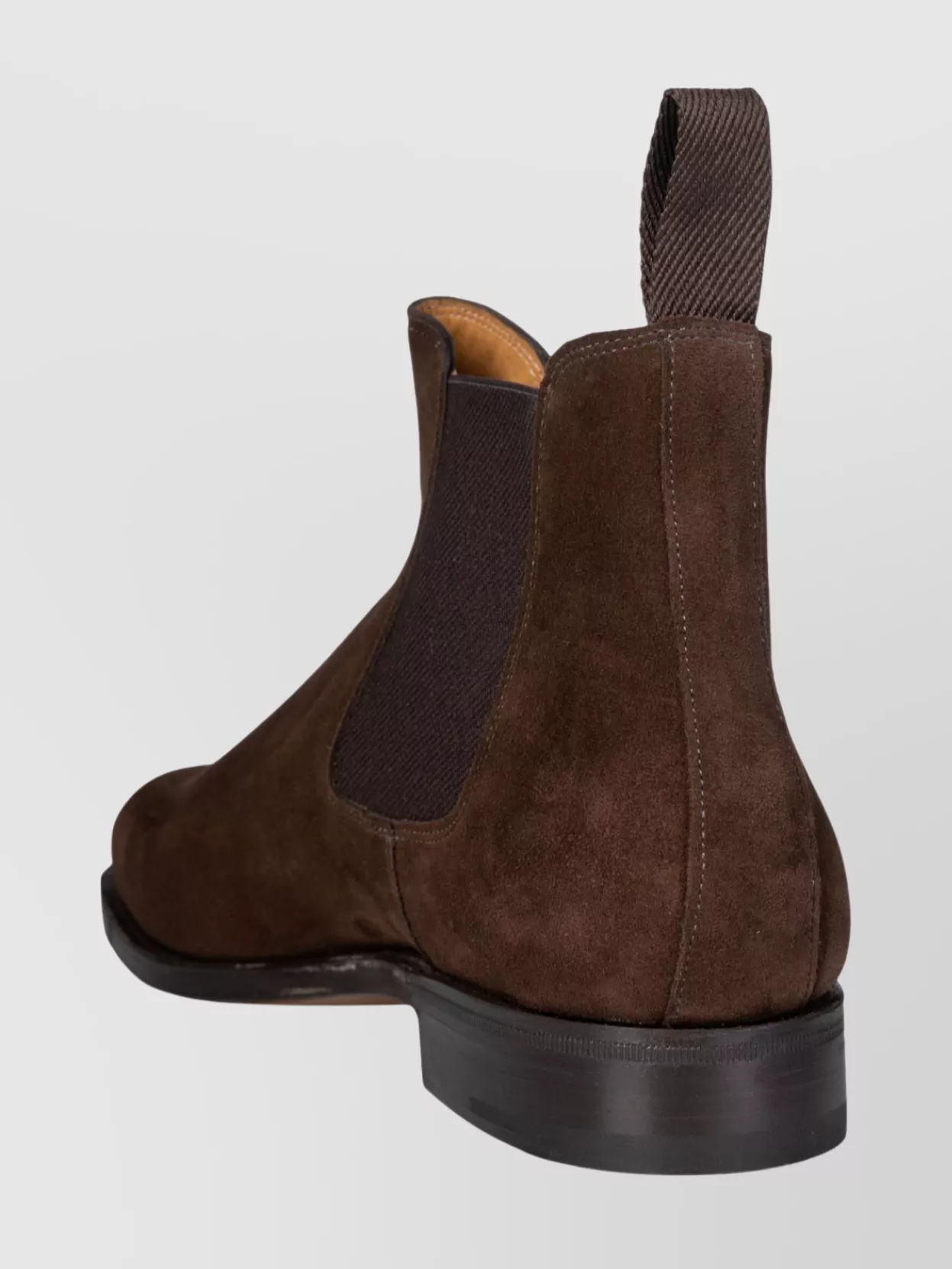 John Lobb Suede Boots With Elastic Side Panels In Brown