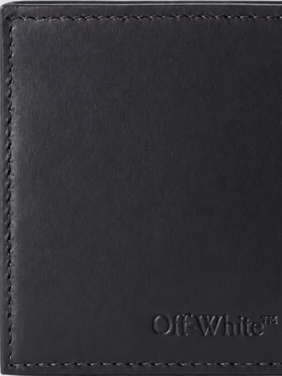 Off-White Calf Leather Bookish Bifold Purse