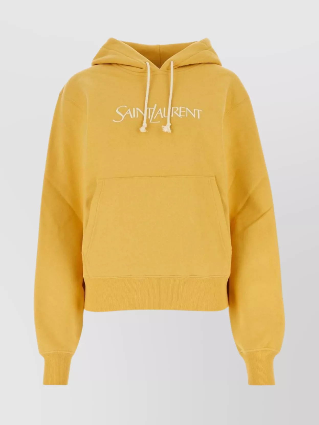 Shop Saint Laurent Hooded Oversize Cotton Sweatshirt