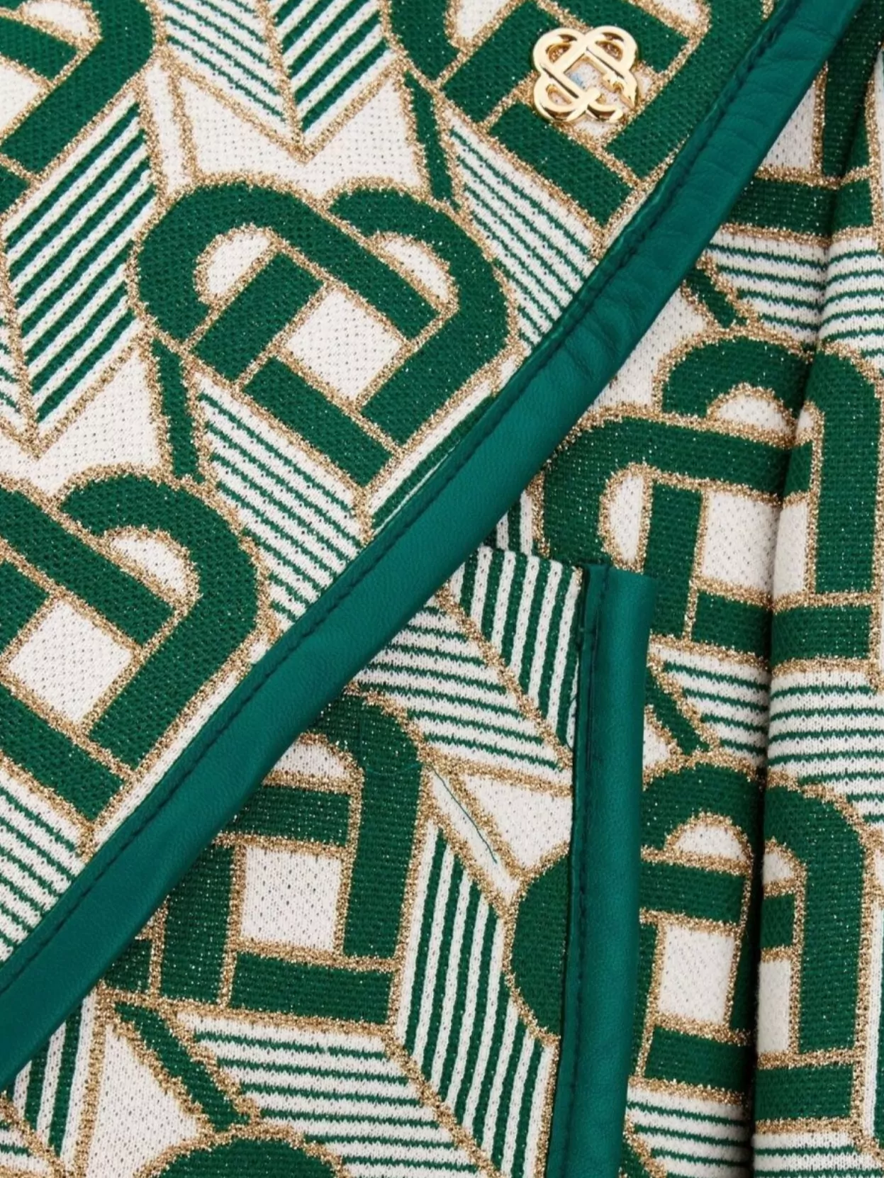 Casablanca Embroidered Cotton Blend Blazer With Geometric Pattern