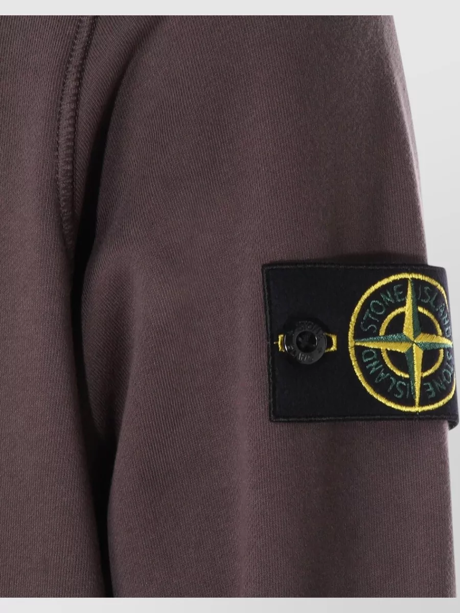 Stone Island Ribbed Cotton Crew Neck Sweatshirt