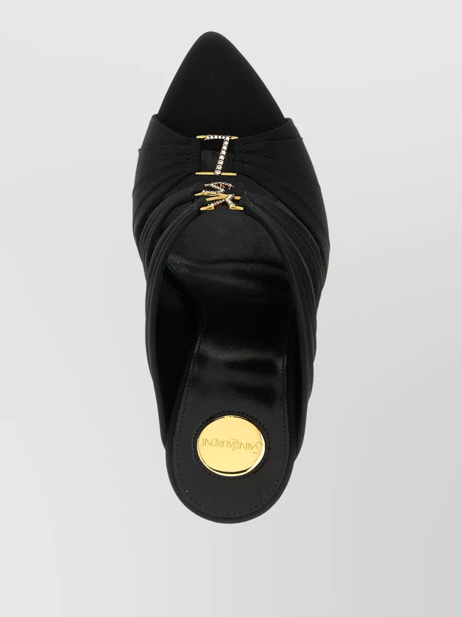 Saint Laurent Emilie Mules Open Toe Stiletto Heel