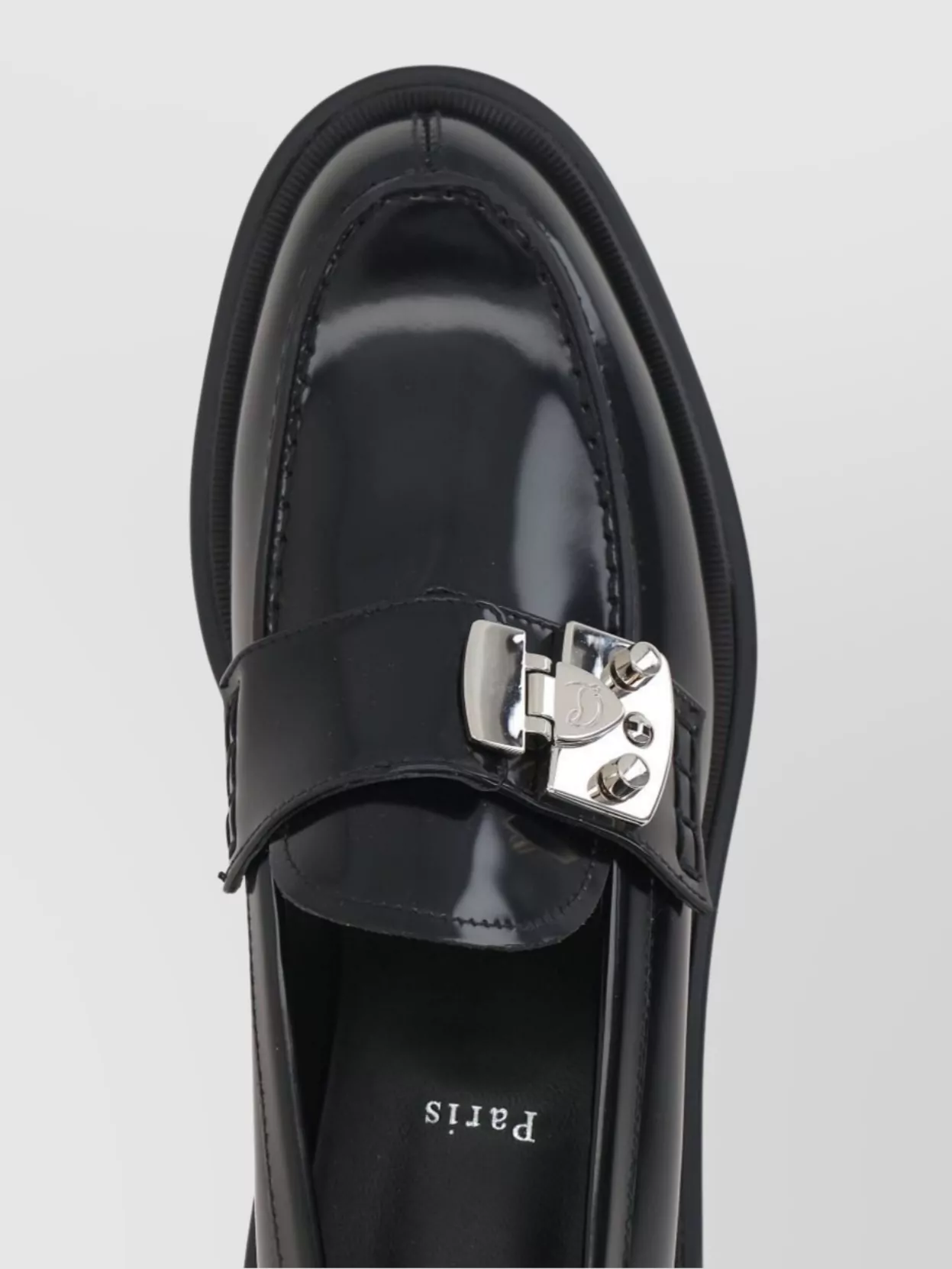 Christian Louboutin Chunky Rubber Sole Loafers With Metal Hardware