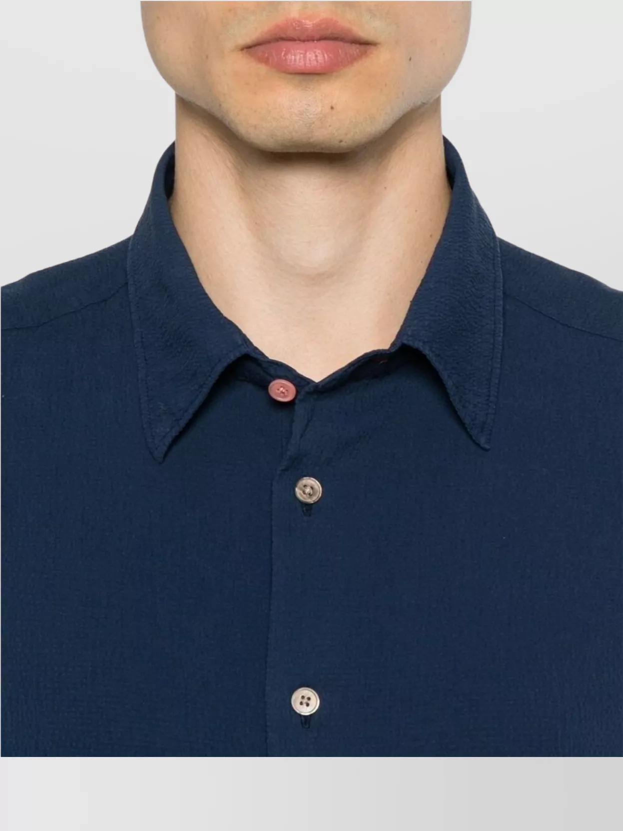 Paul Smith Collared Shirt With Curved Hem And Long Sleeves