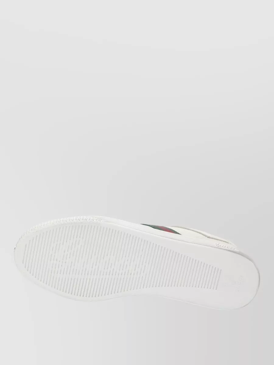 Gucci Stretch Leather Sneakers Web Detail