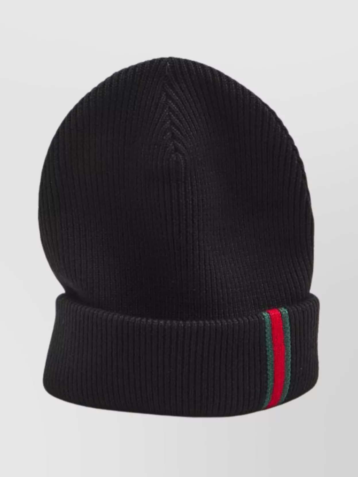 Gucci Men Wool Beanie With Web Detail