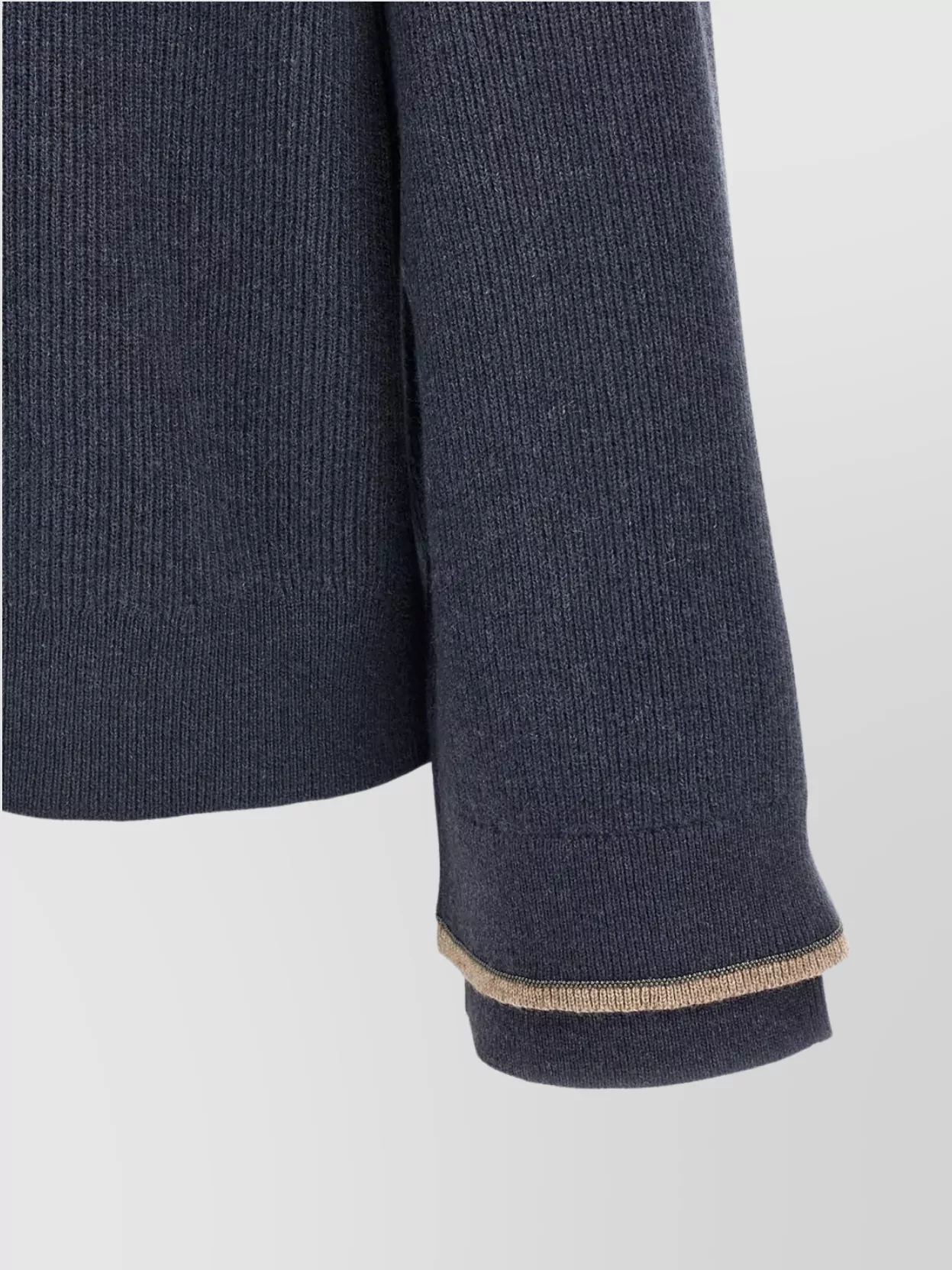Brunello Cucinelli Ribbed Texture Hooded Sweater With Long Sleeves