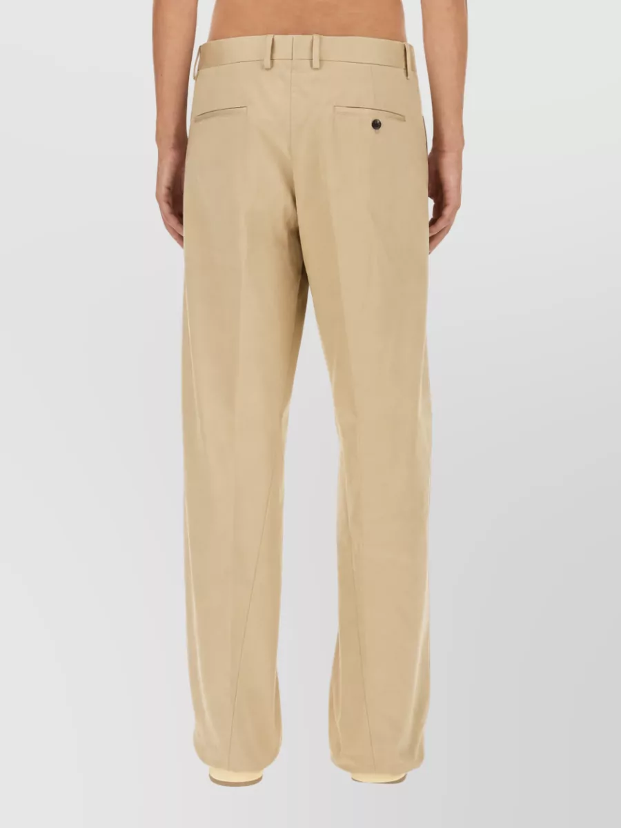 Lanvin Cotton Straight-Leg Chino Trousers