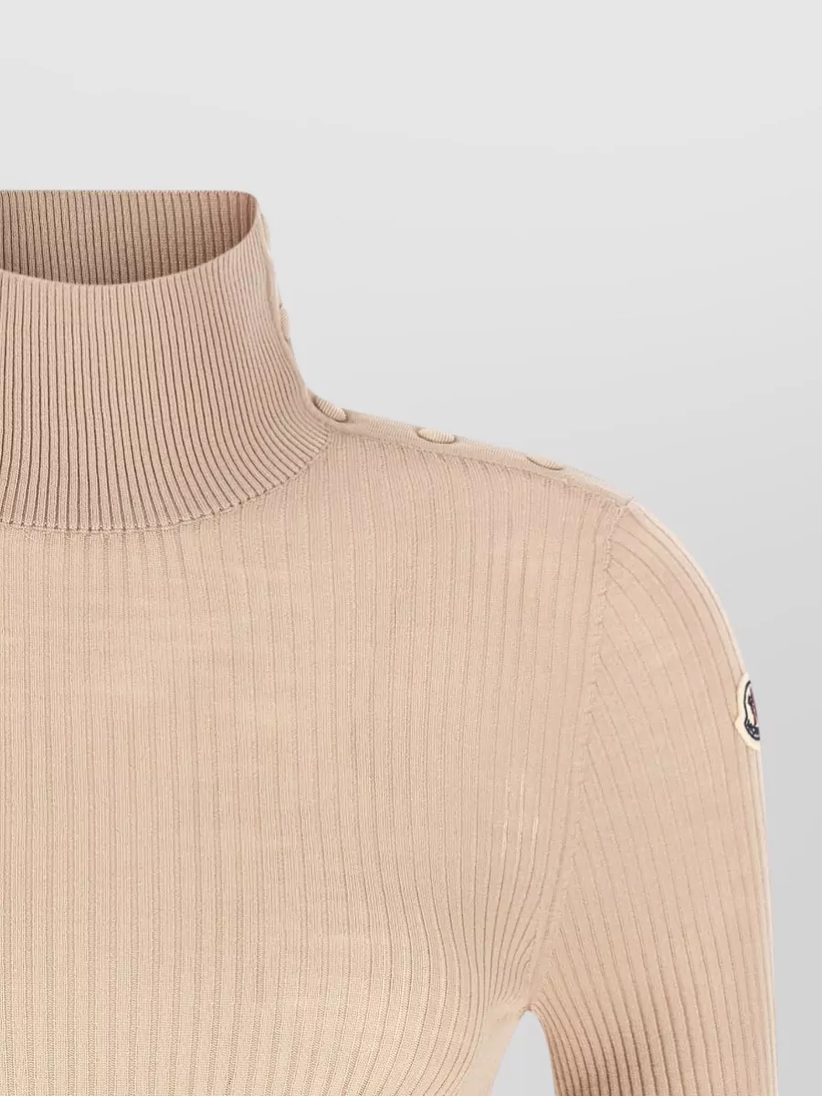Moncler Wool Ribbed Turtleneck Sweater