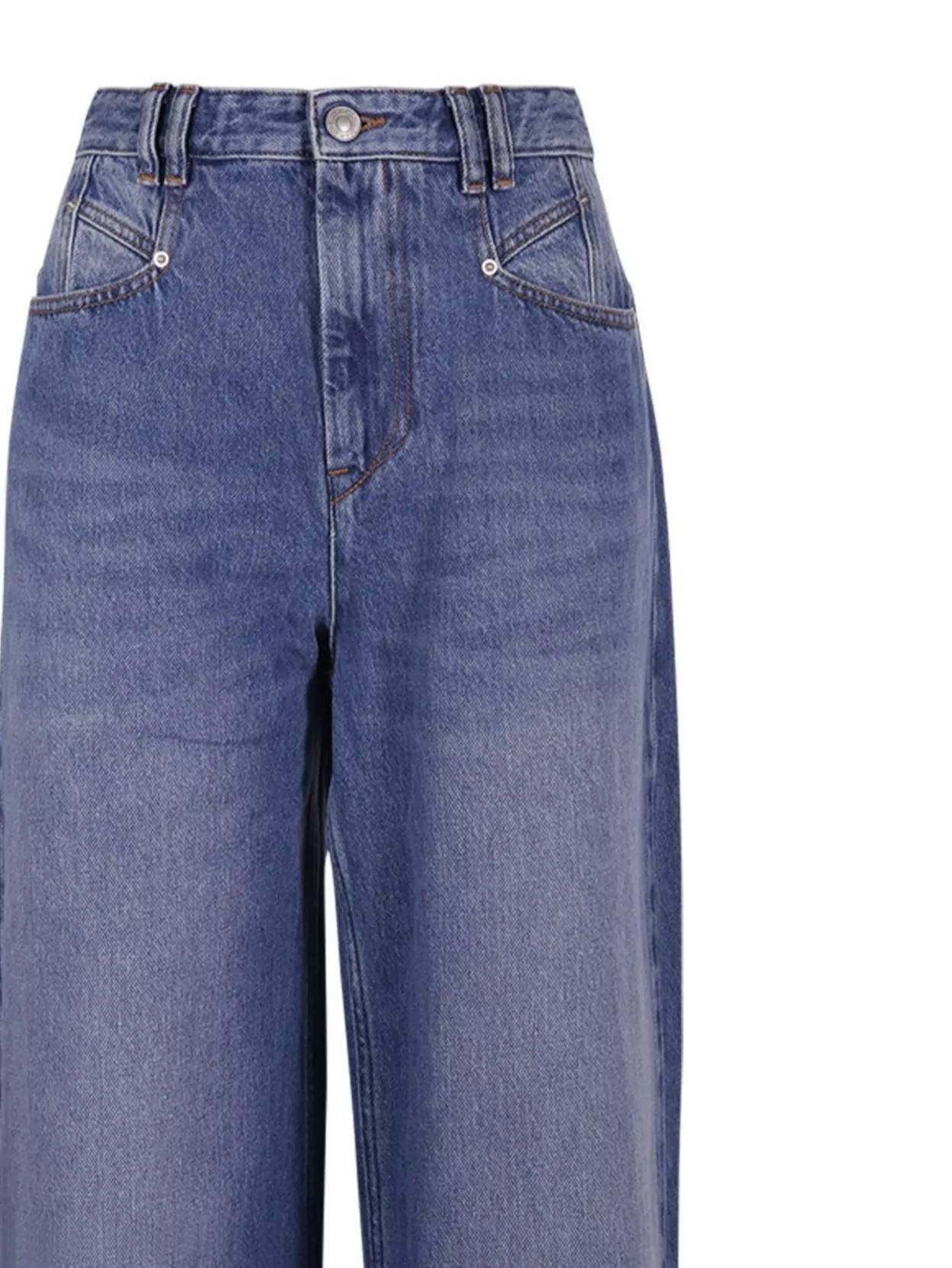 Isabel Marant Étoile Gz Lemon High-rise Wide-leg Trousers In Blue