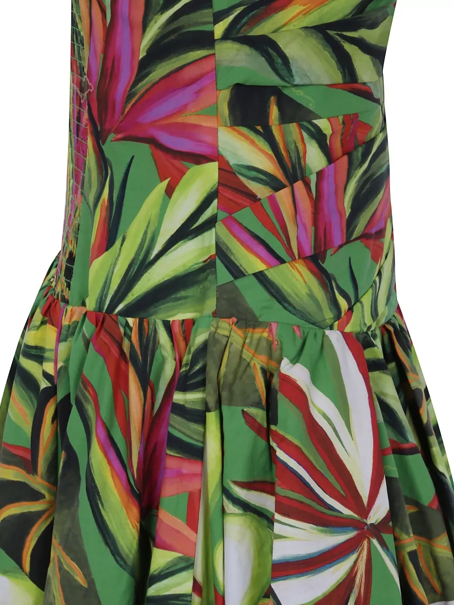 Farm Rio Cotton Printed Midi Dress