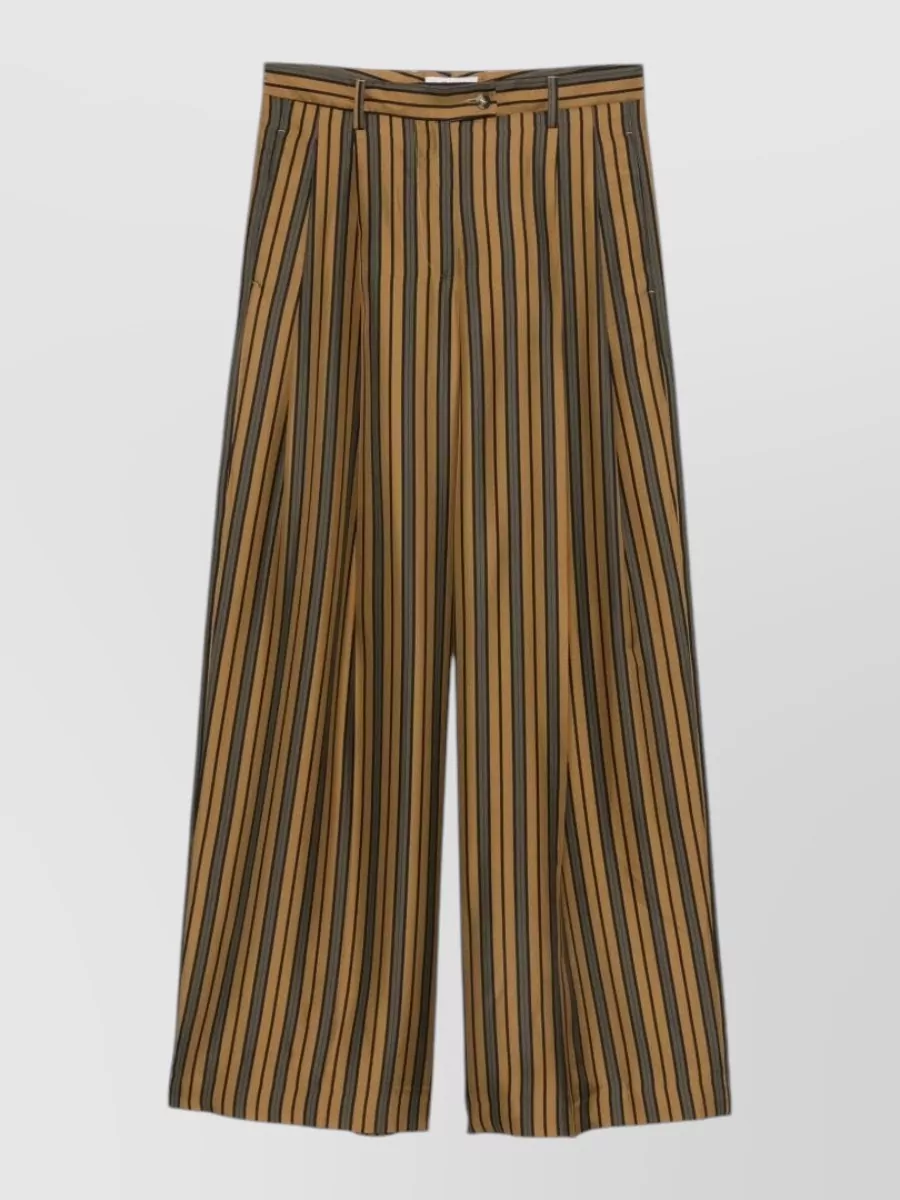 Alberto Biani striped wide-leg trousers