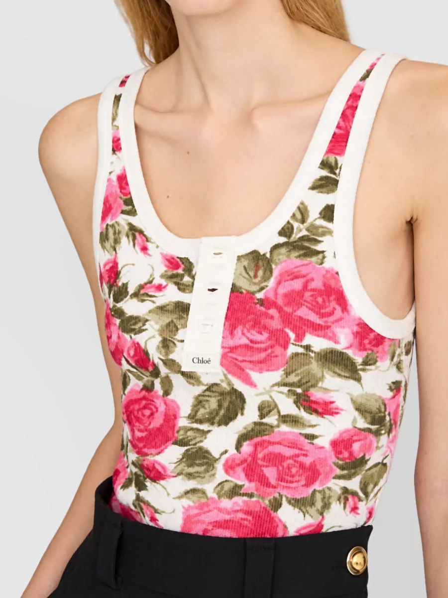 Chloé Floral-Print Tank Top