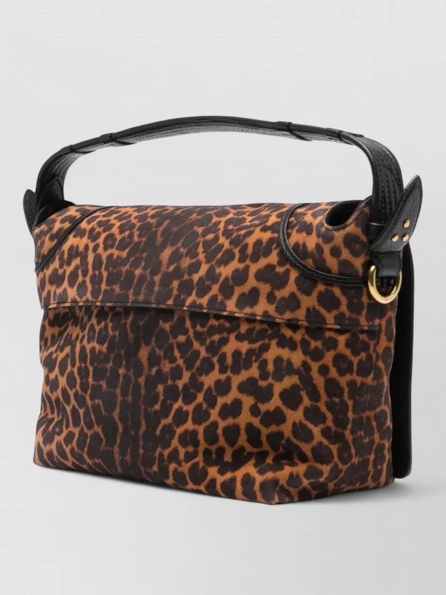 Jérôme Dreyfuss Leopard Print Suede Shoulder Bag