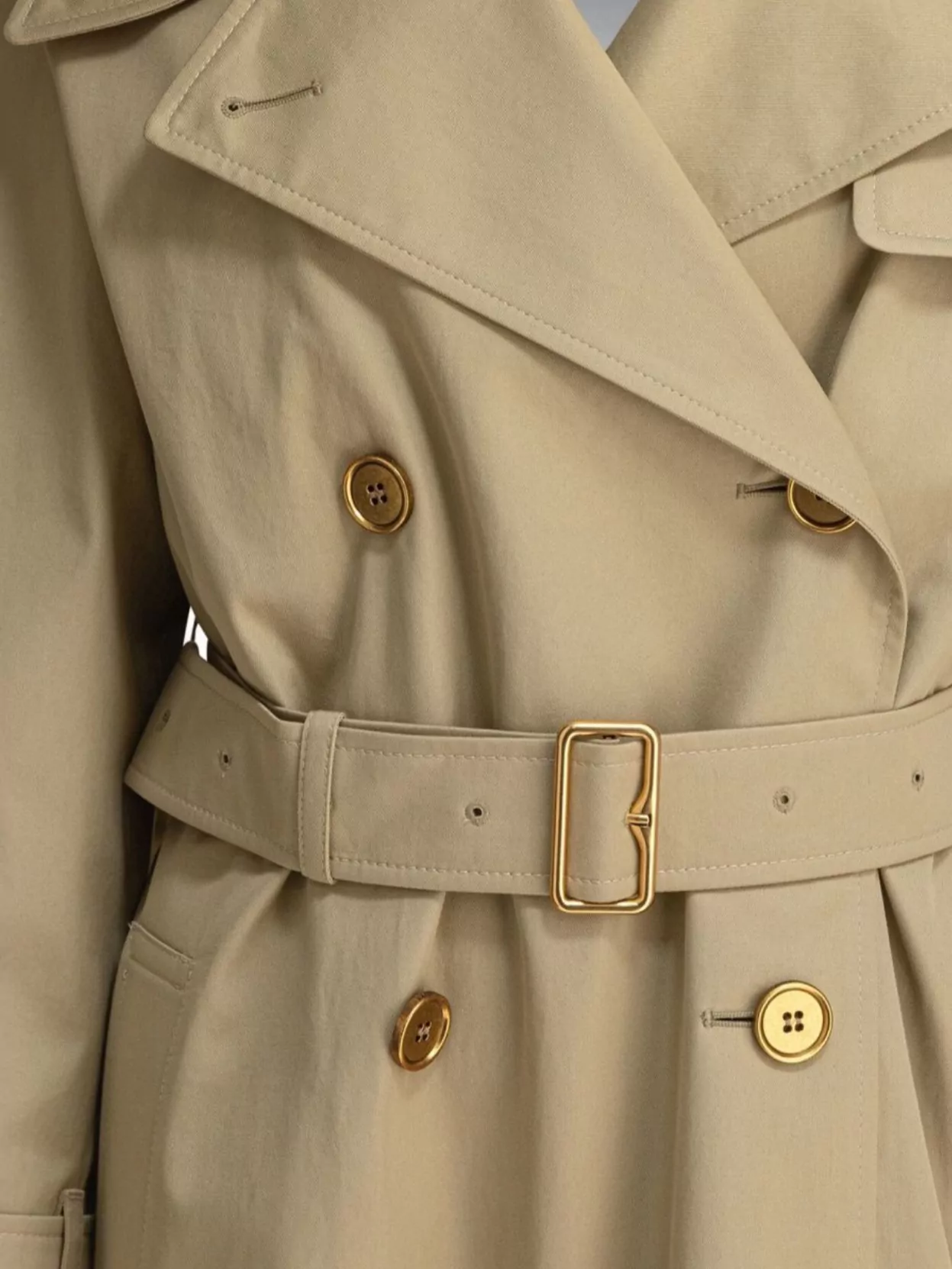 Burberry Castleford Check Collar Water Resistant Gabardine Trench Coat In Green