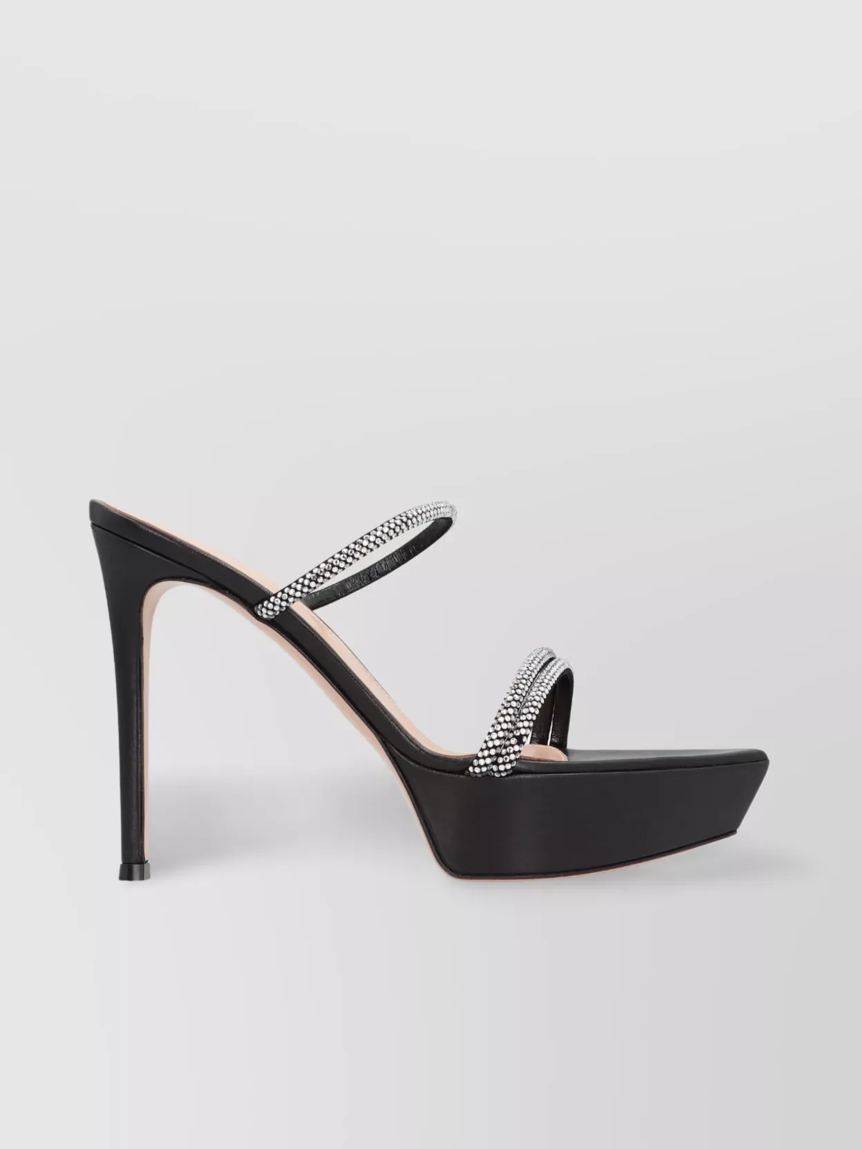 Gianvito Rossi Cannes Crystal-embellished Leather Platform Sandals