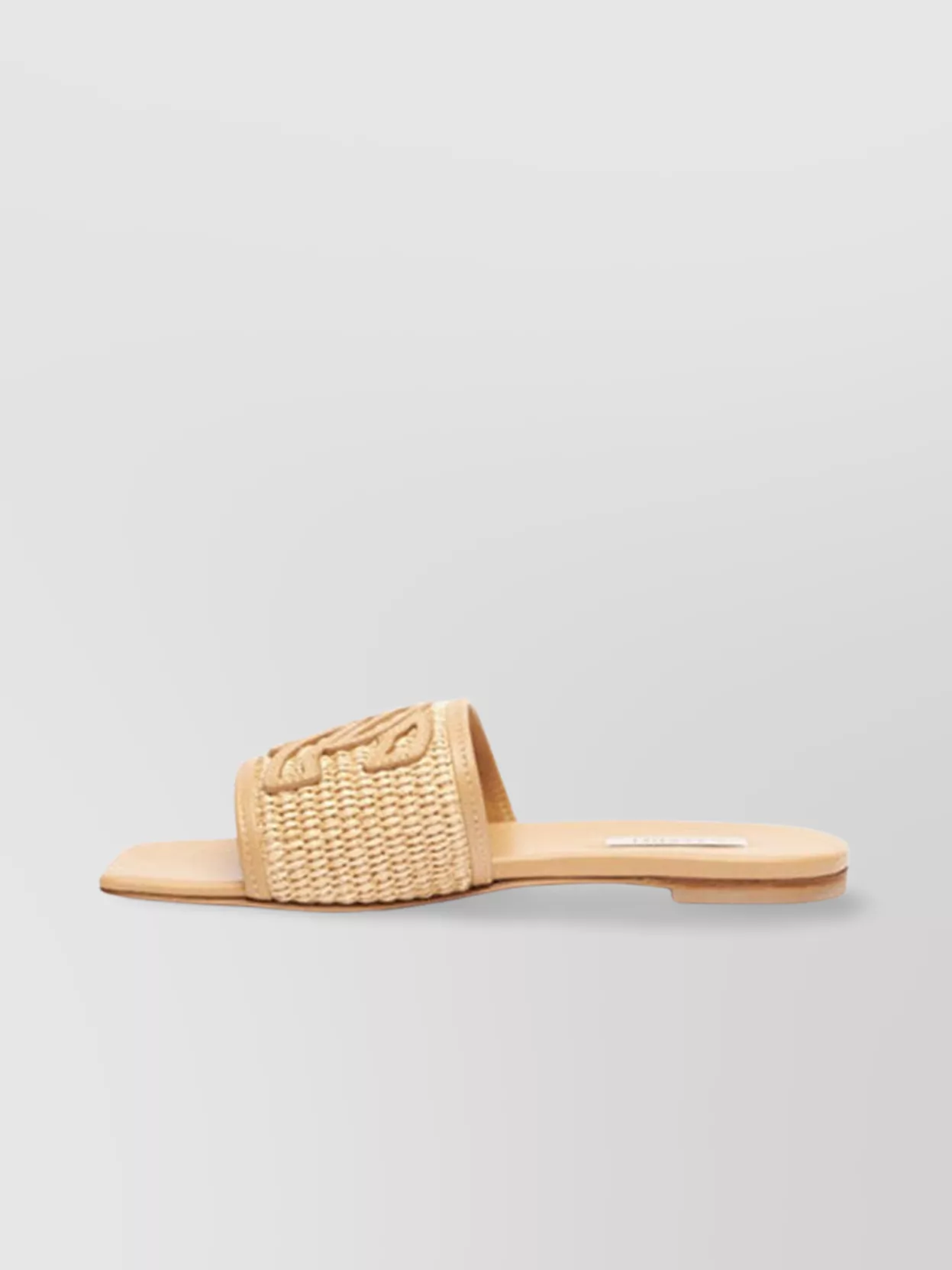 Casadei Woven Embroidered Flat Sole Sandals