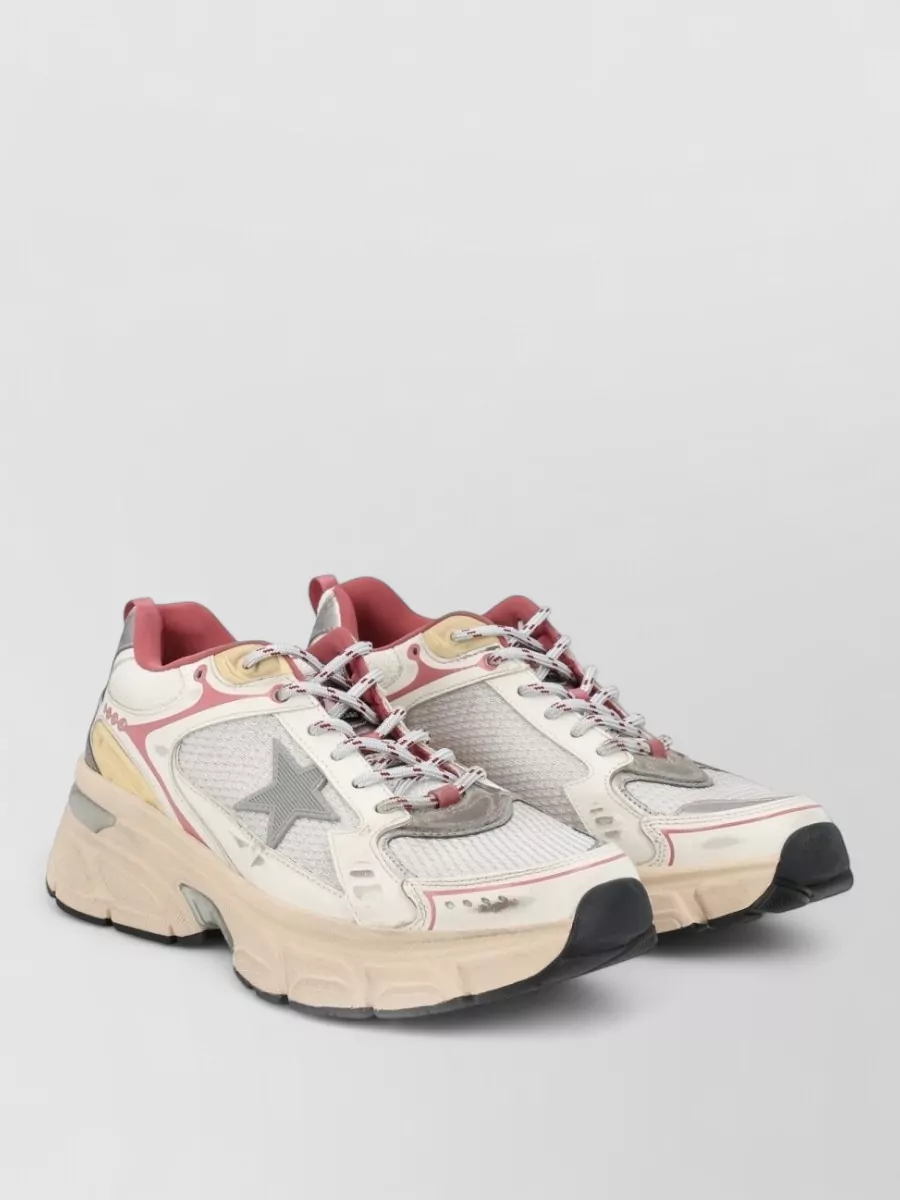 Golden Goose Lightstar Sneaker Mesh Panels Contrast Sole