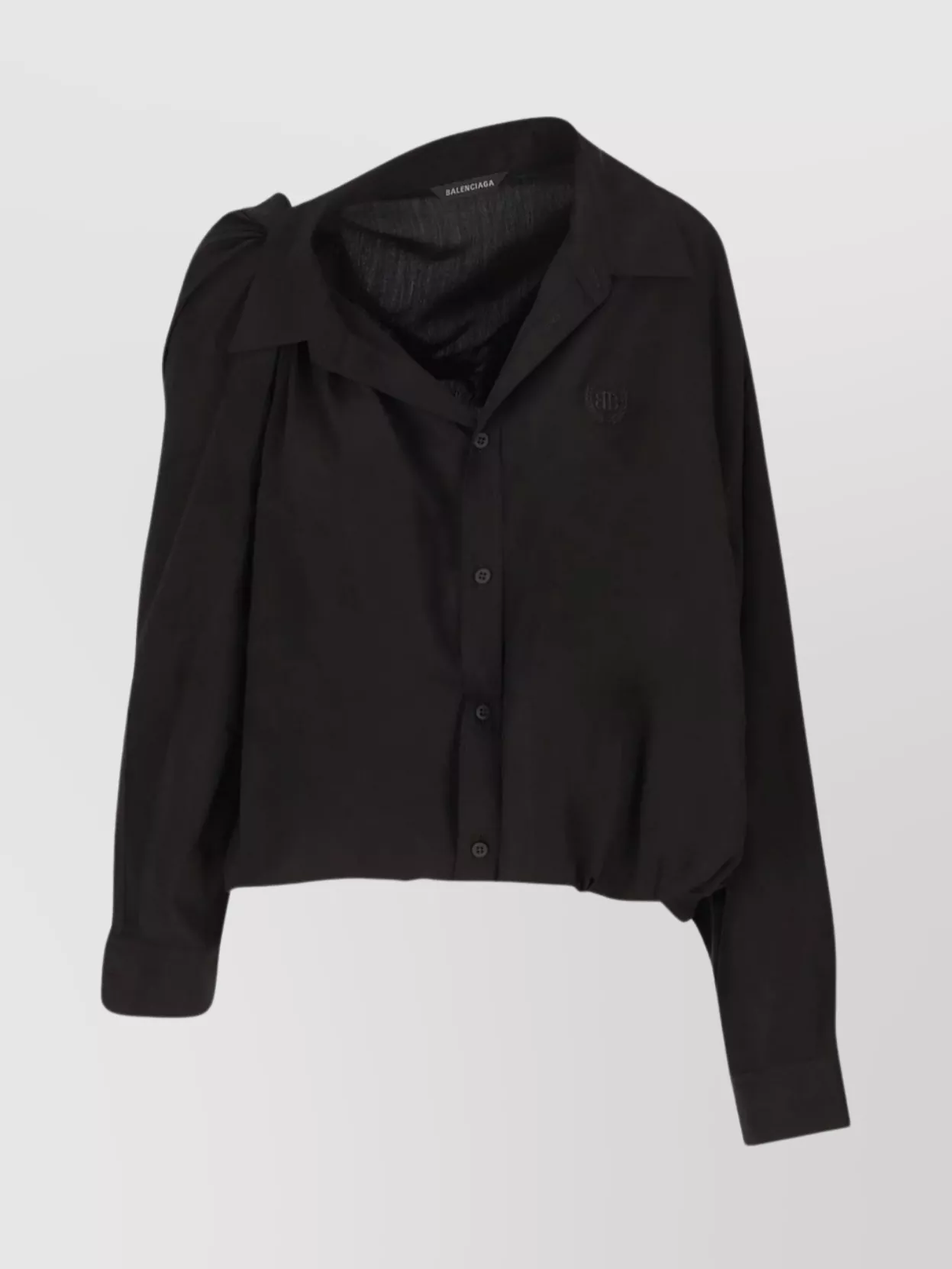 Balenciaga lyocell asymmetric one-shoulder shirt
