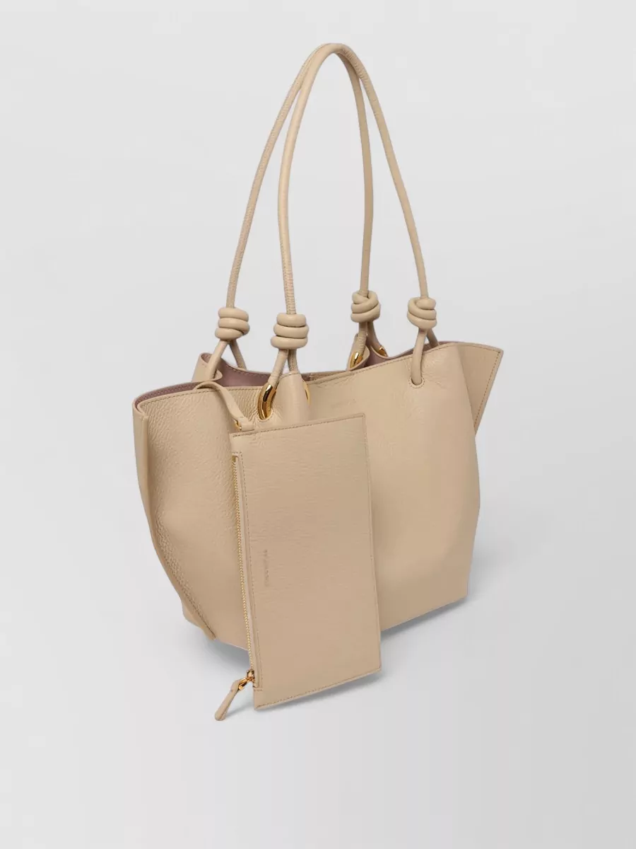 Coccinelle Finn Tote Bag Knotted Handles Hardware