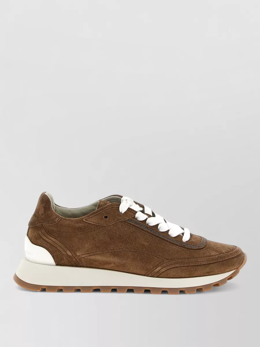 Brunello Cucinelli Suede Lace-Up Sneakers