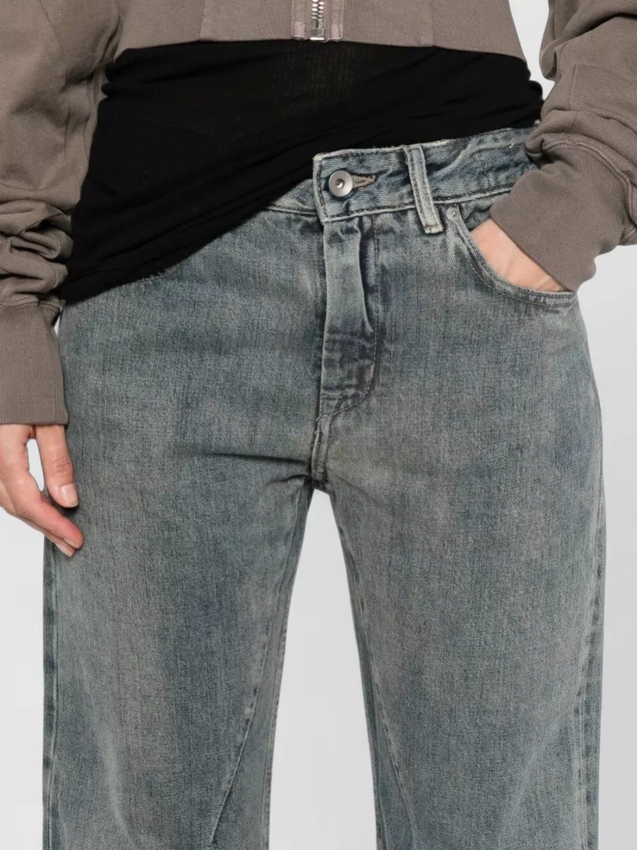 Rick Owens Drkshdw High-Rise Straight-Leg Denim Jeans