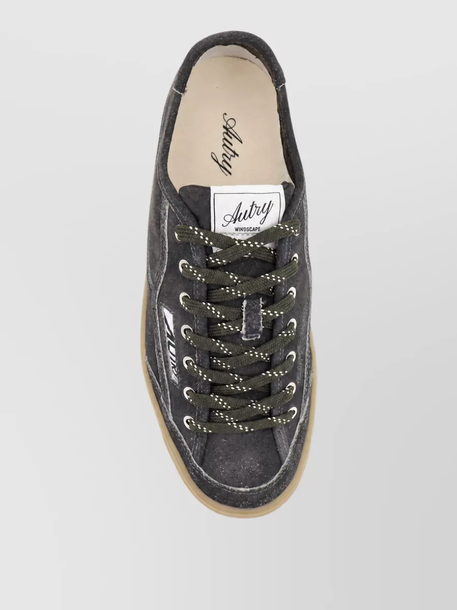Autry Suede Logo-Detail Lace-Up Sneakers
