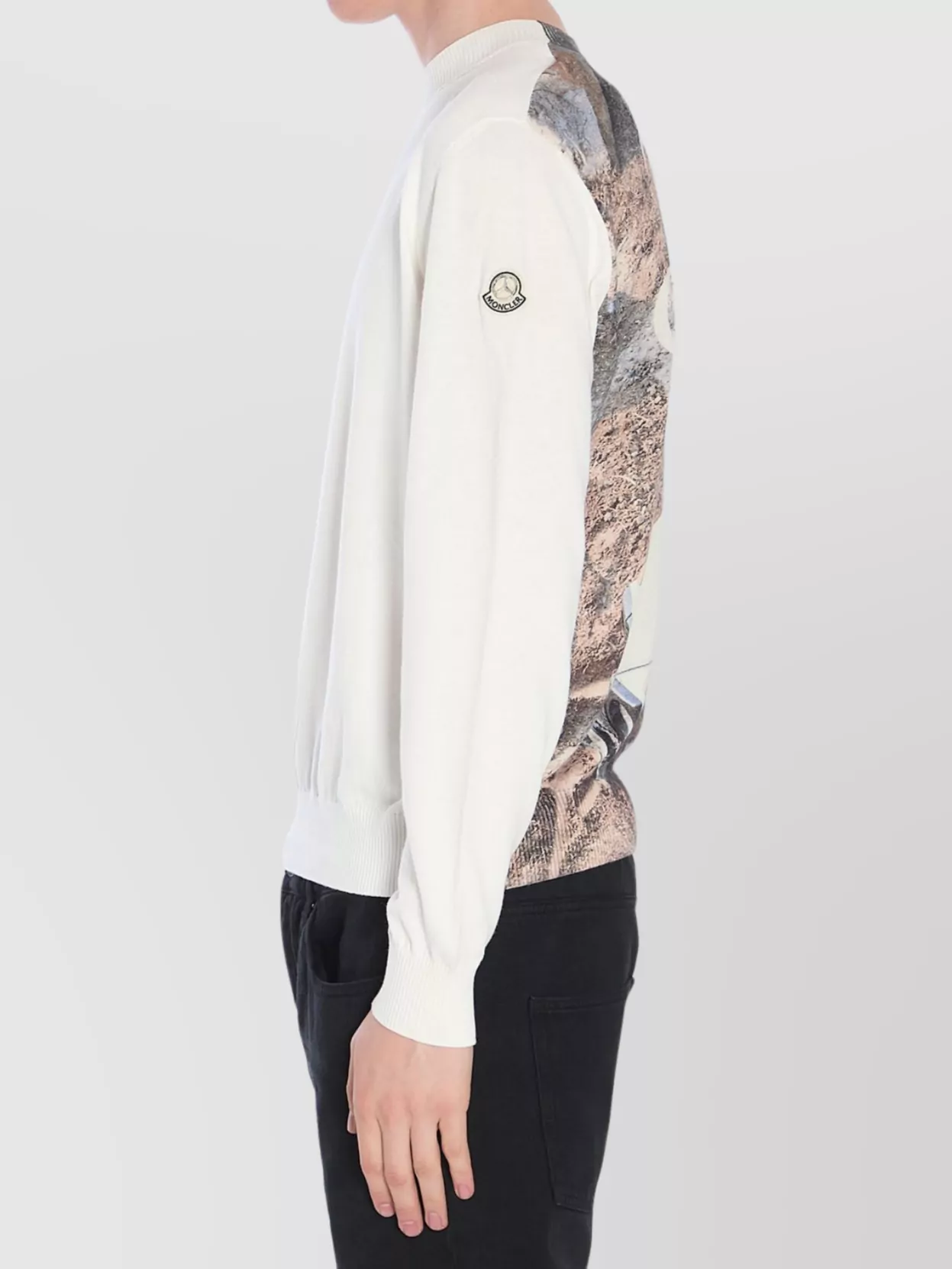Moncler Crew-Neck Sweater Car Print