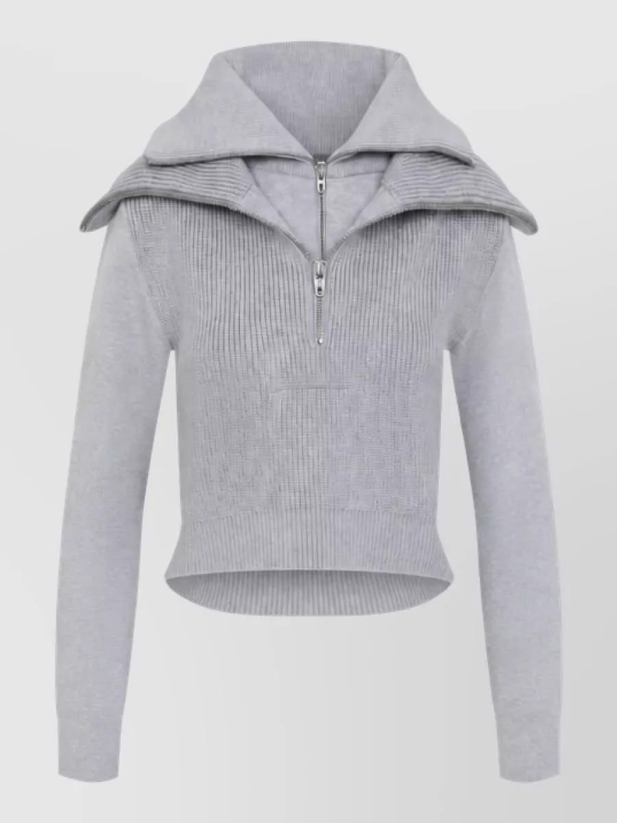 Balenciaga Double Collar Wool Camionneur Sweater
