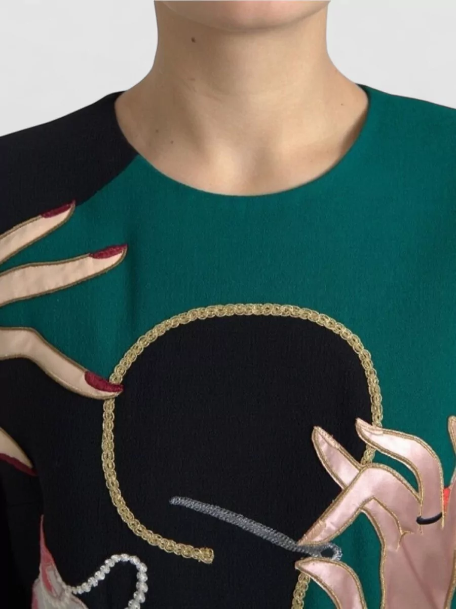 Dolce&Gabbana Wool Long-Sleeve Maxi Dress