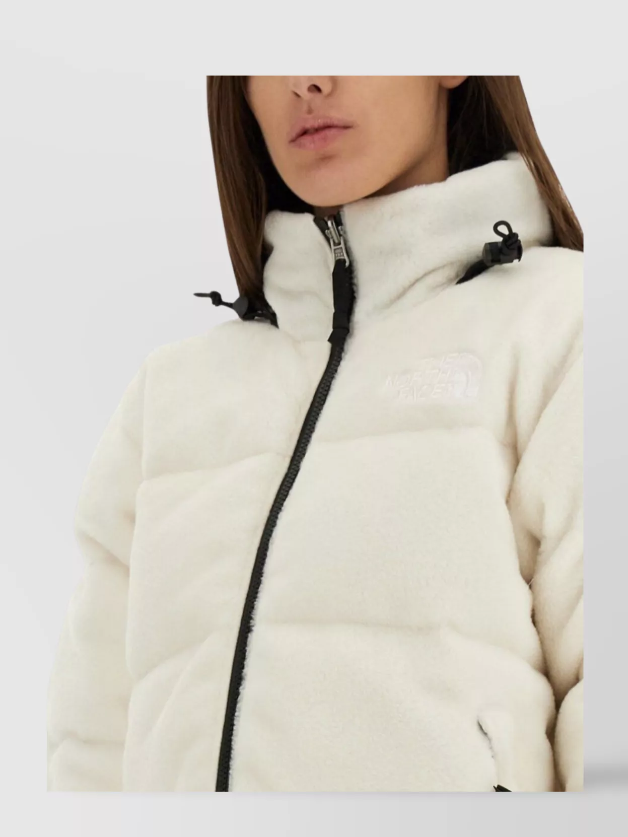 The North Face Quilted High Collar Jacket With Adjustable Cuffs