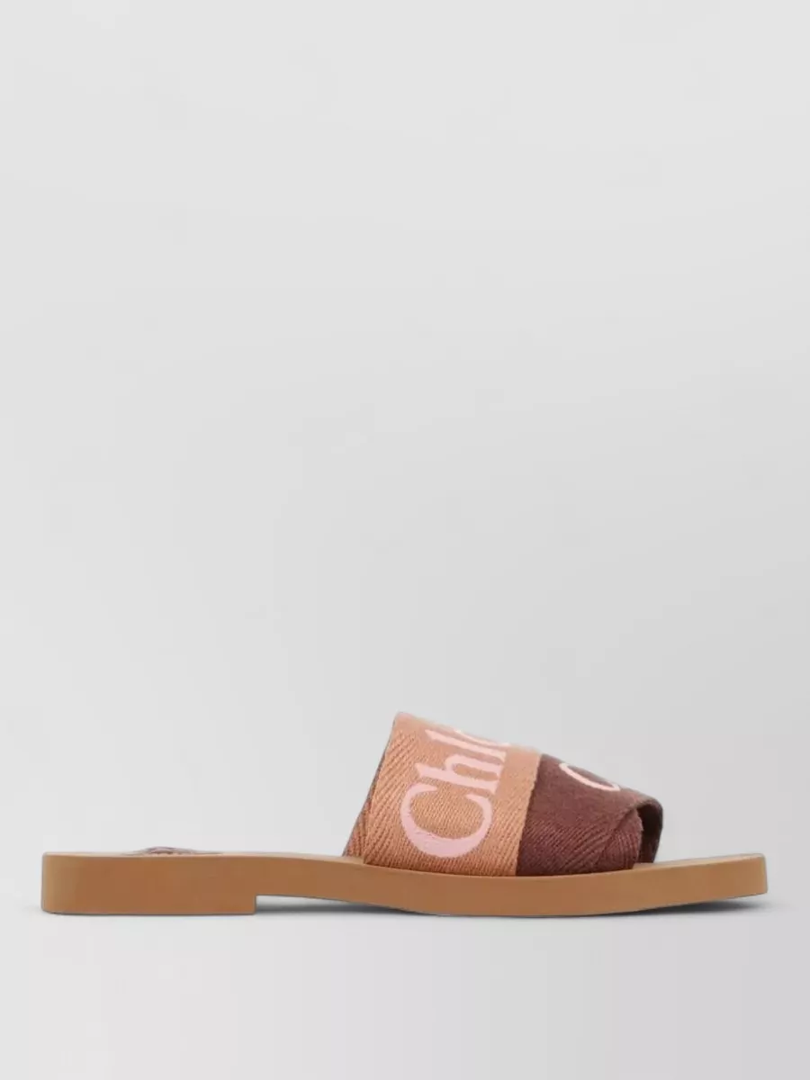 Chloé Linen Slides