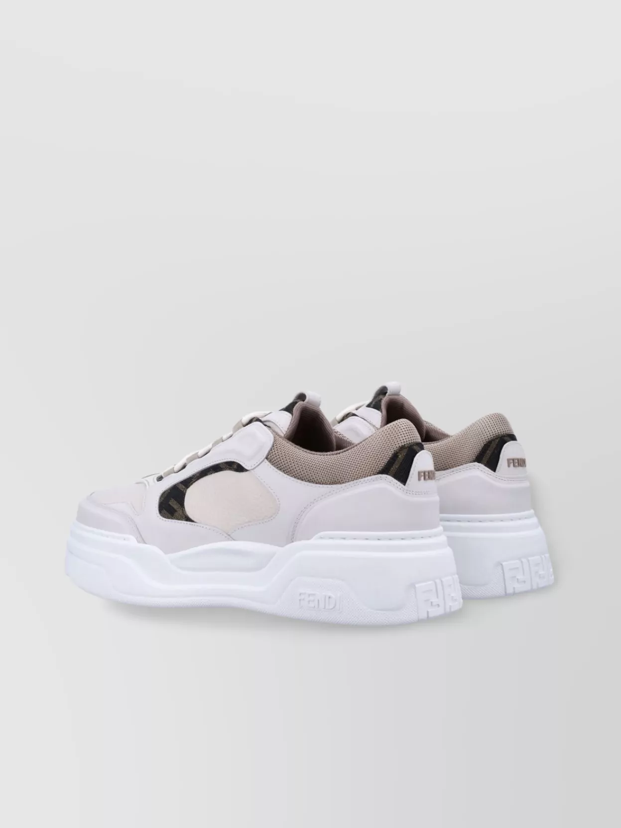 Fendi Sneakers Chunky Sole Round Toe