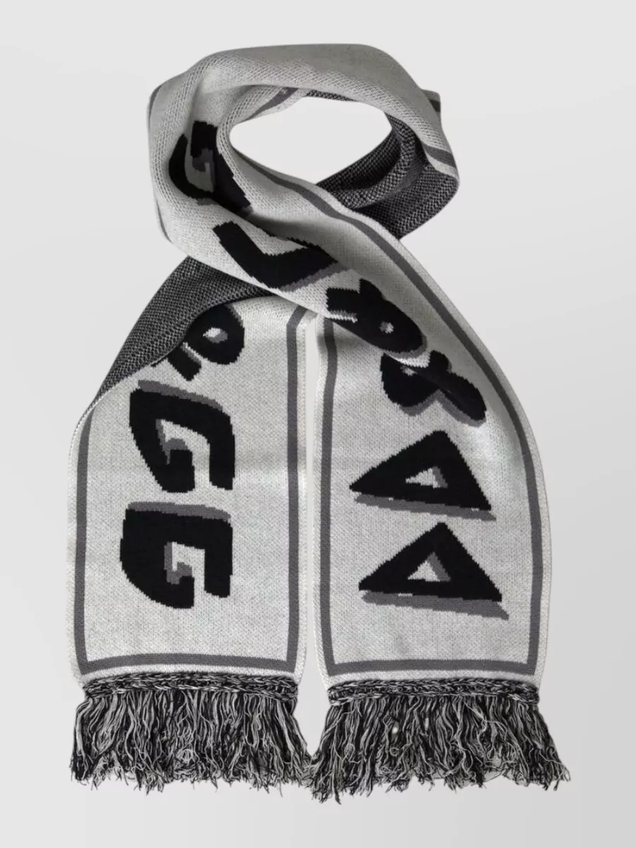 Dolce&Gabbana cashmere knitted fringe scarf