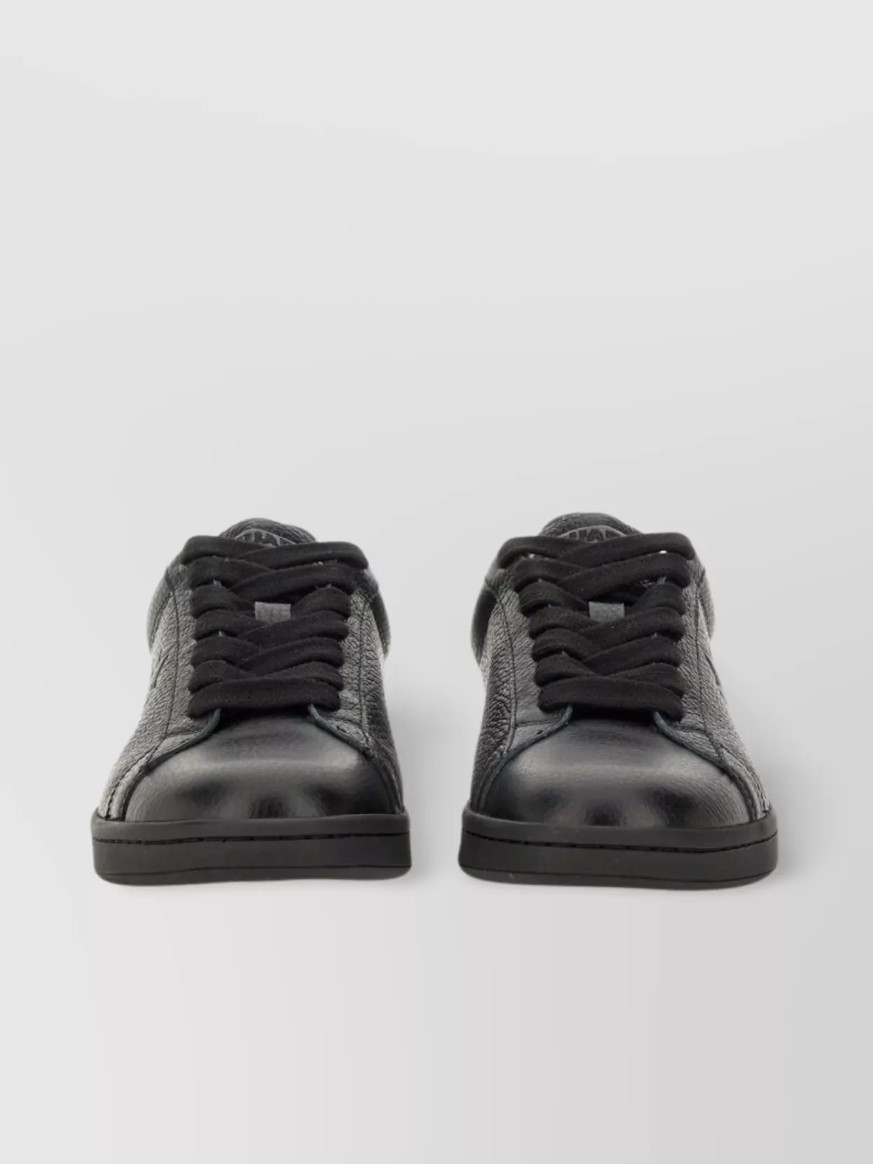 Dsquared2 Leather Textured Sneaker Round Toe Rubber
