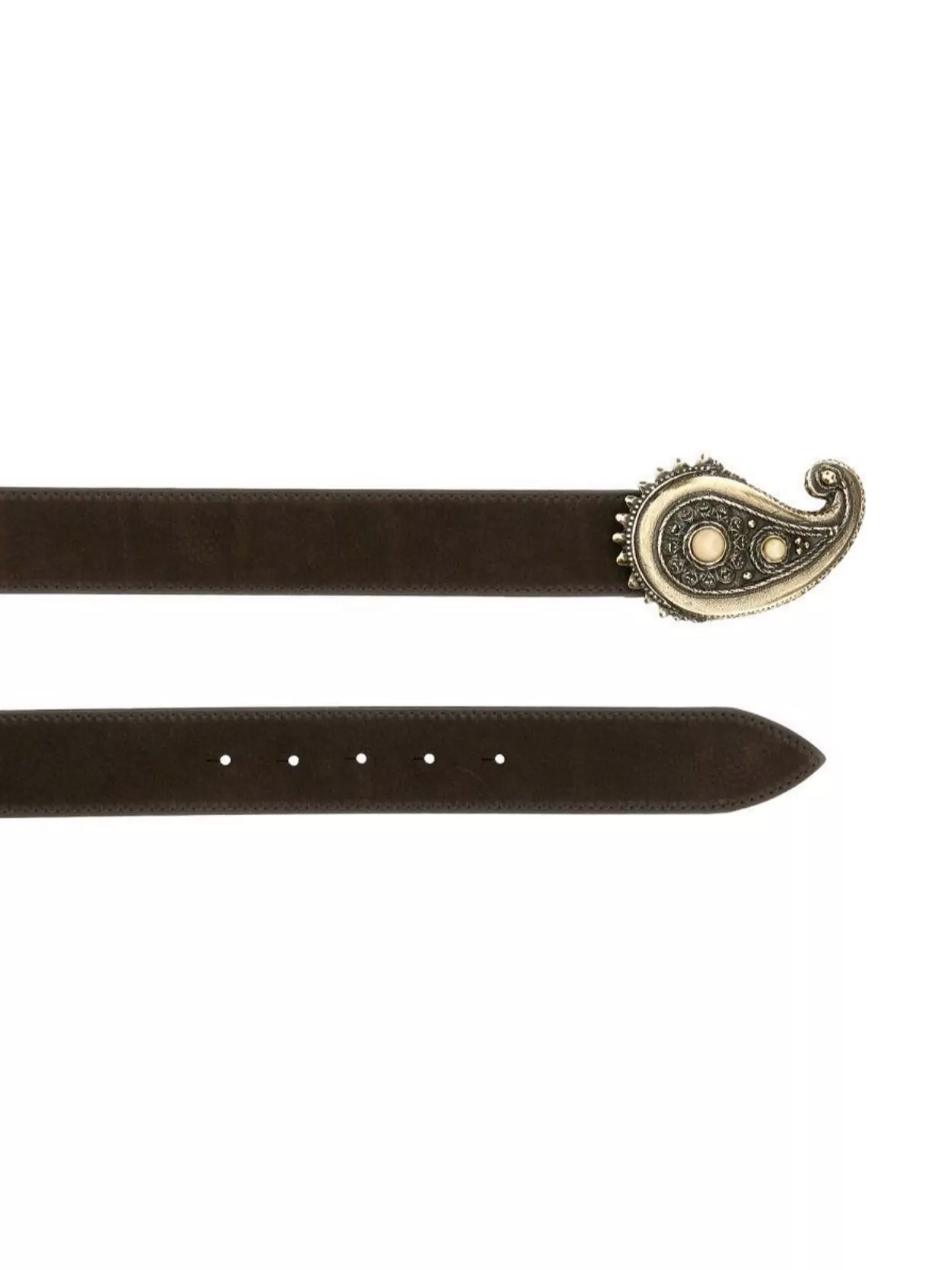 Orciani Adjustable Nubuck "Nabucco" Belt With Brass-Finish Buckle