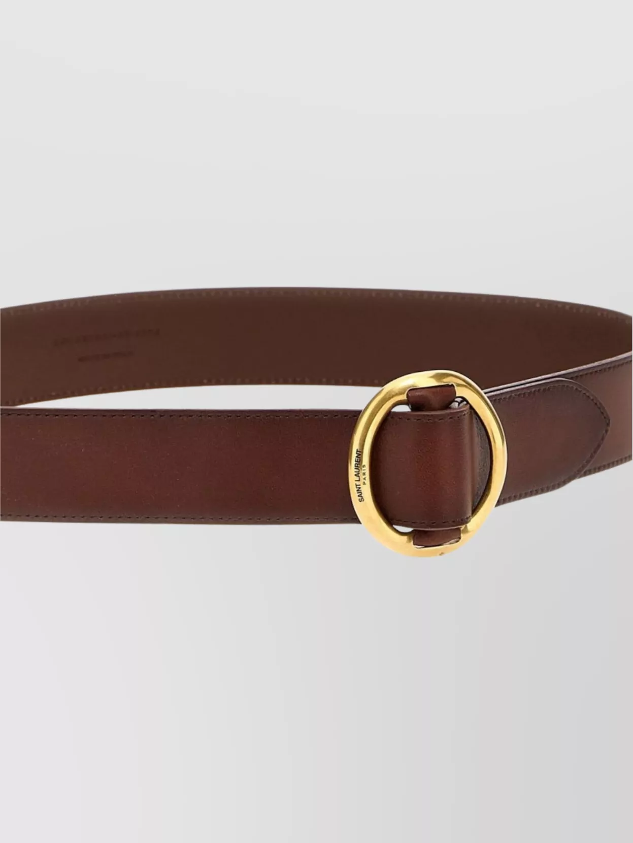 Saint Laurent Vegetal Leather Buckle Belt