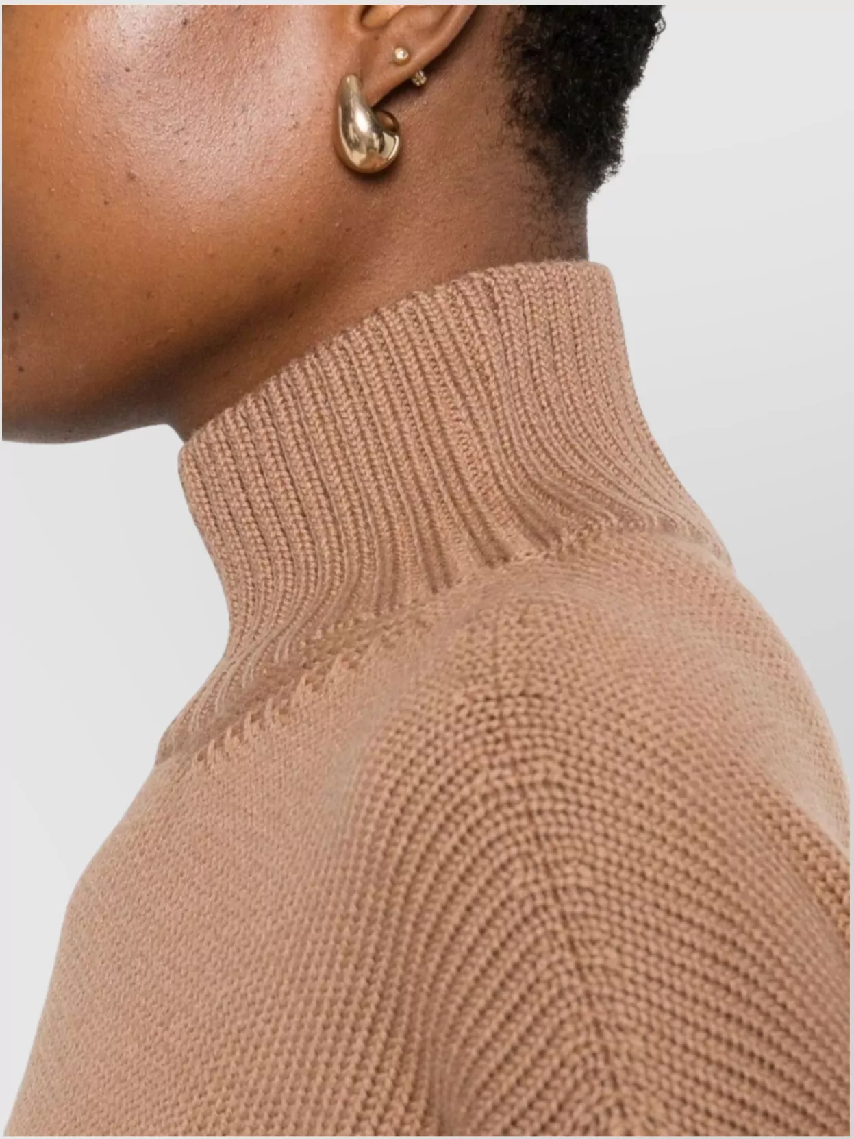 Fabiana Filippi Wool Turtleneck Sweater With Dropped Shoulders