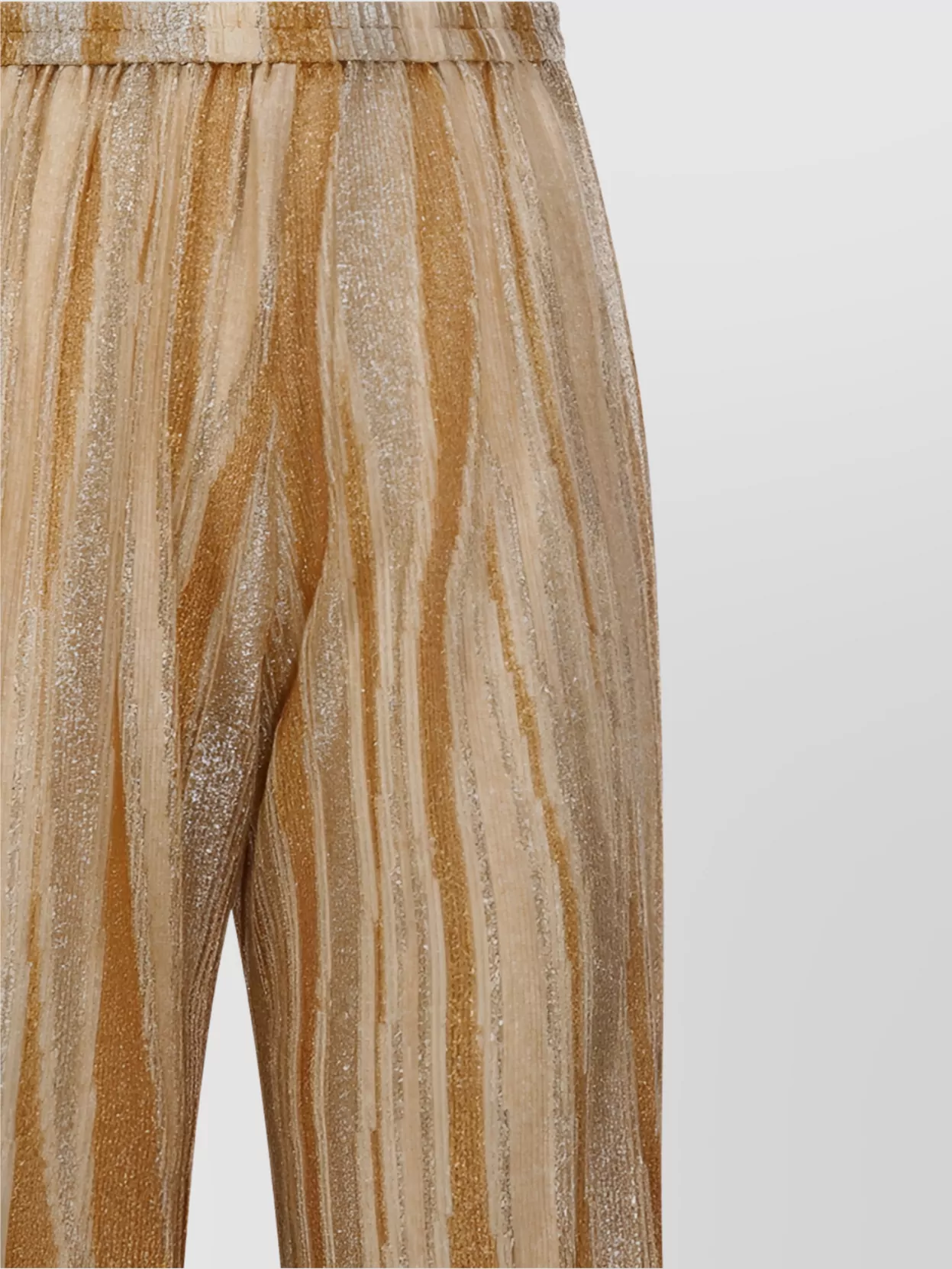 Shop Forte Forte Wide Leg Metallic Finish Trousers