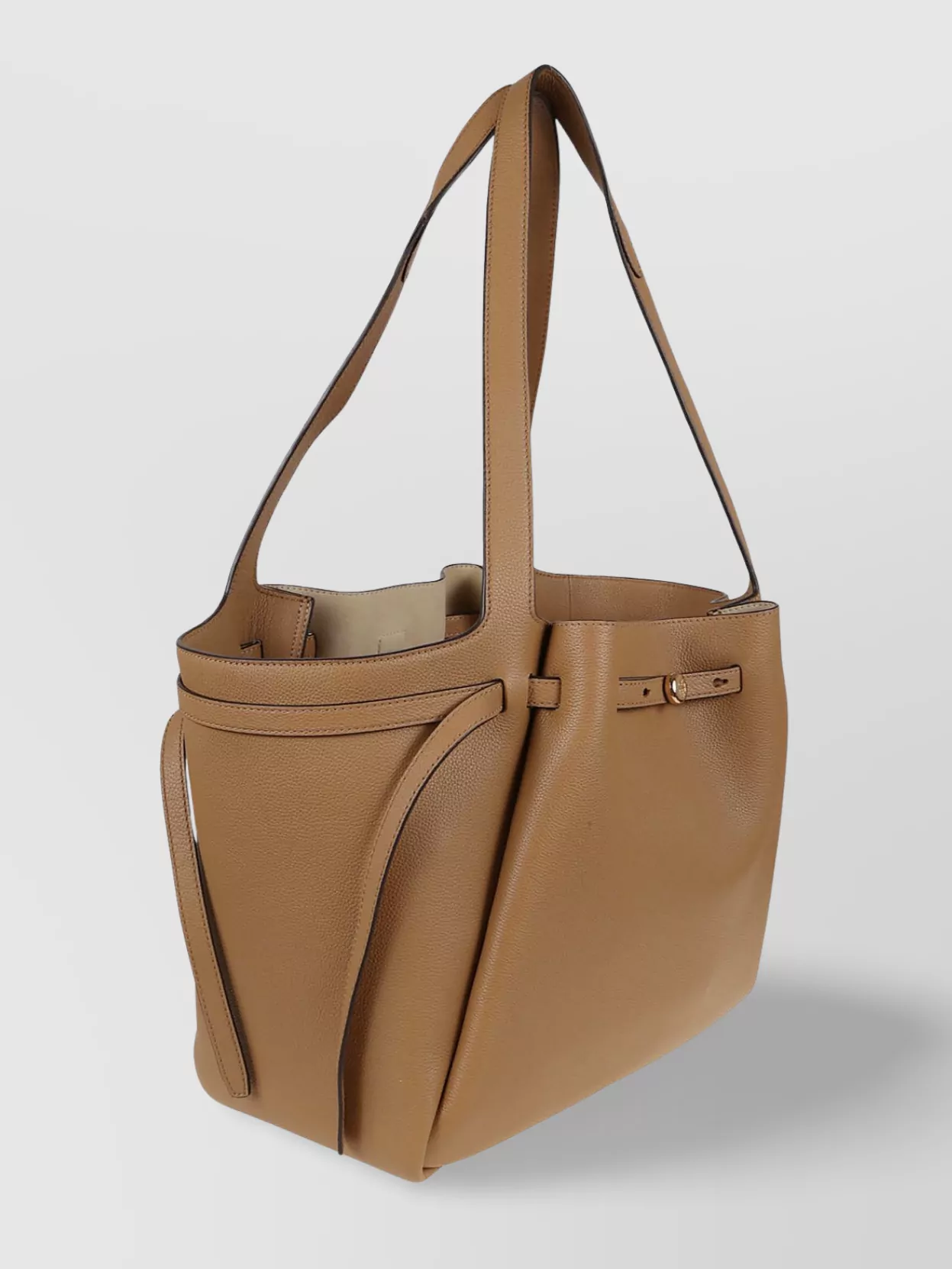 Tory Burch Pebbled Tote Romy Handles Silhouette