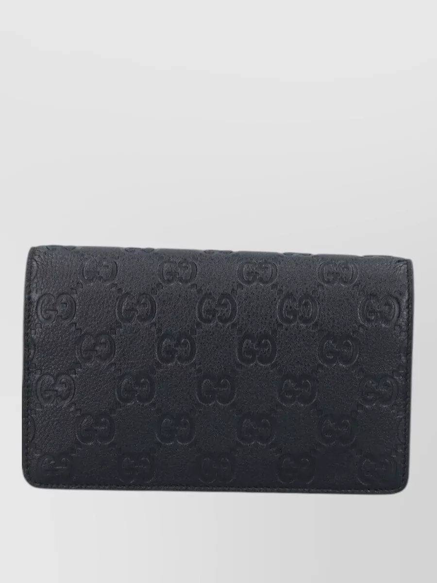 Gucci leather chain wallet