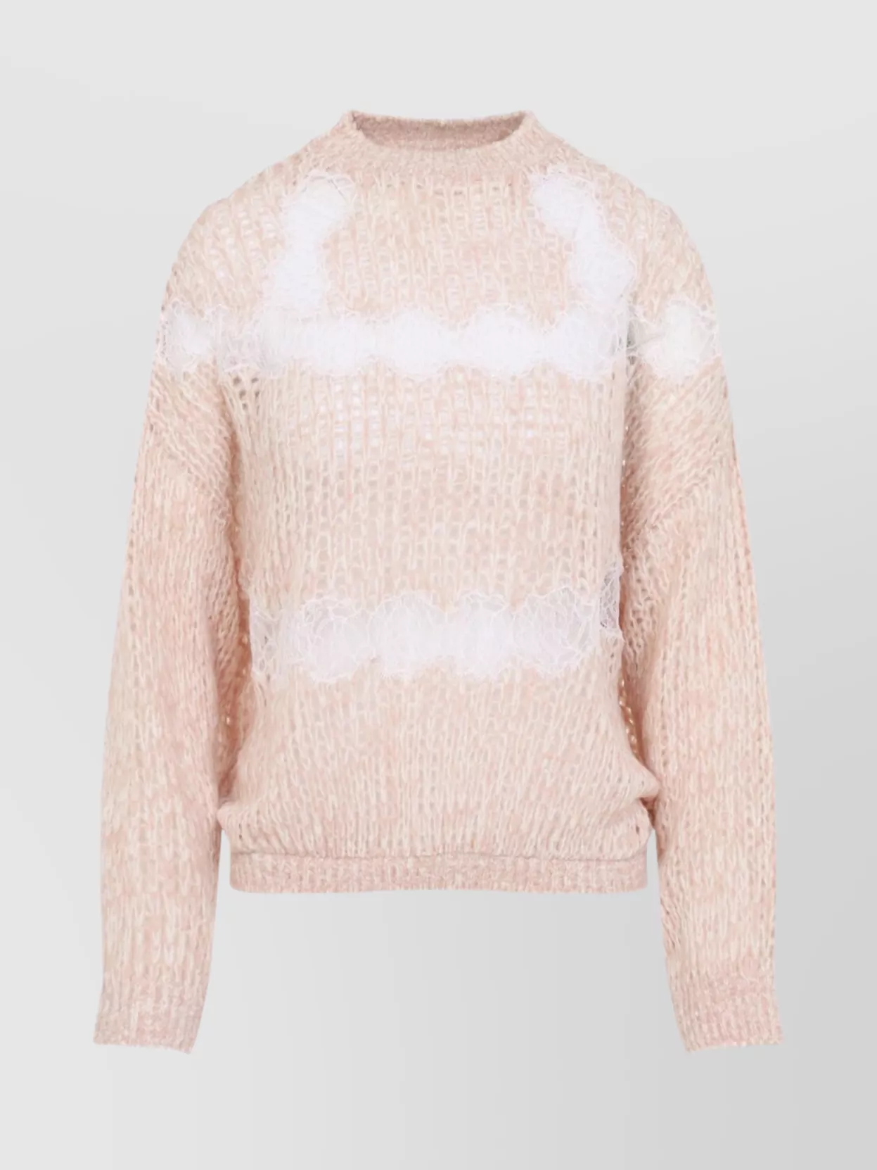 Giambattista Valli Textured Knit Long Sleeve Top In Pink
